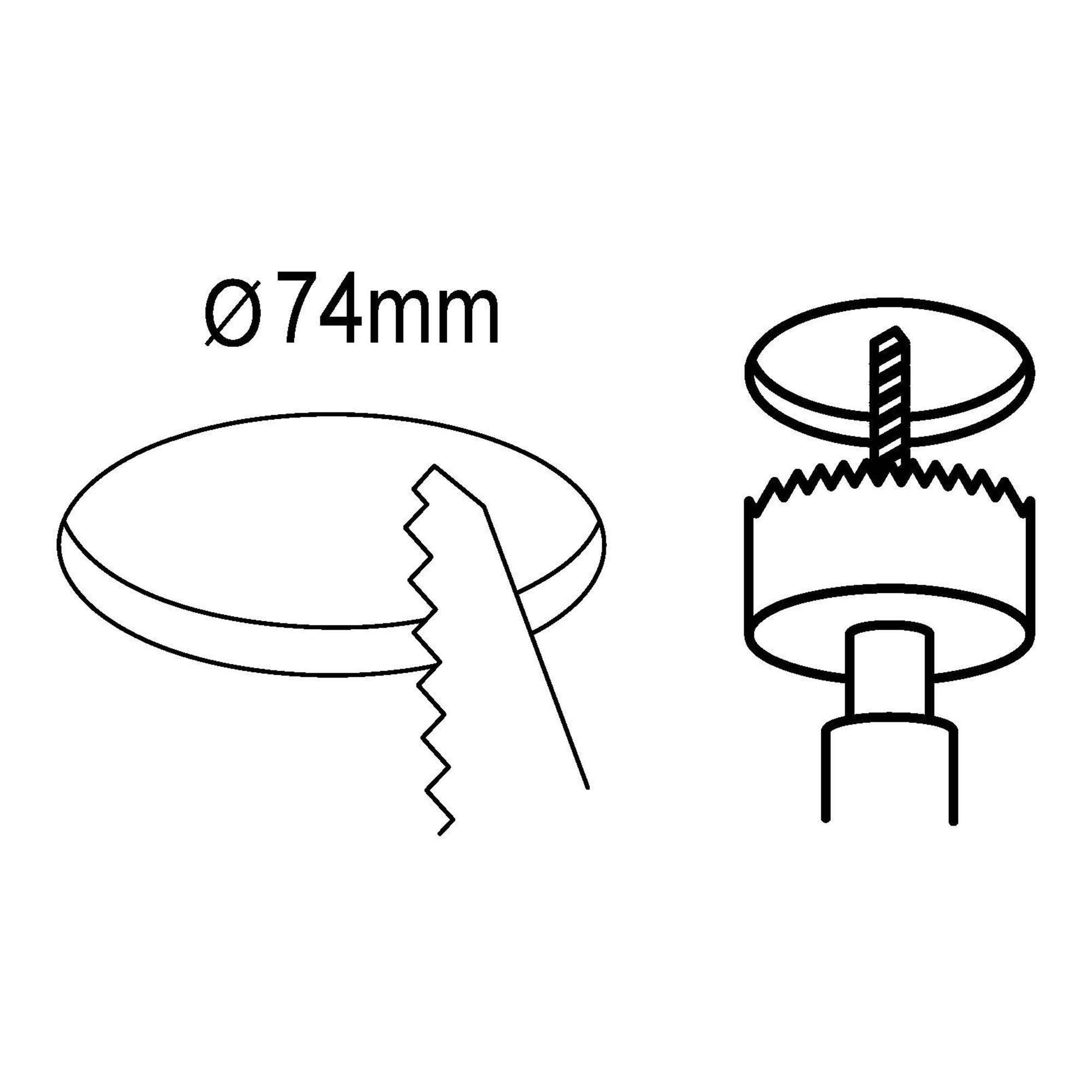 Spot à encastrer plastique nickel FUEVA 1 LED INT 3X2,8W