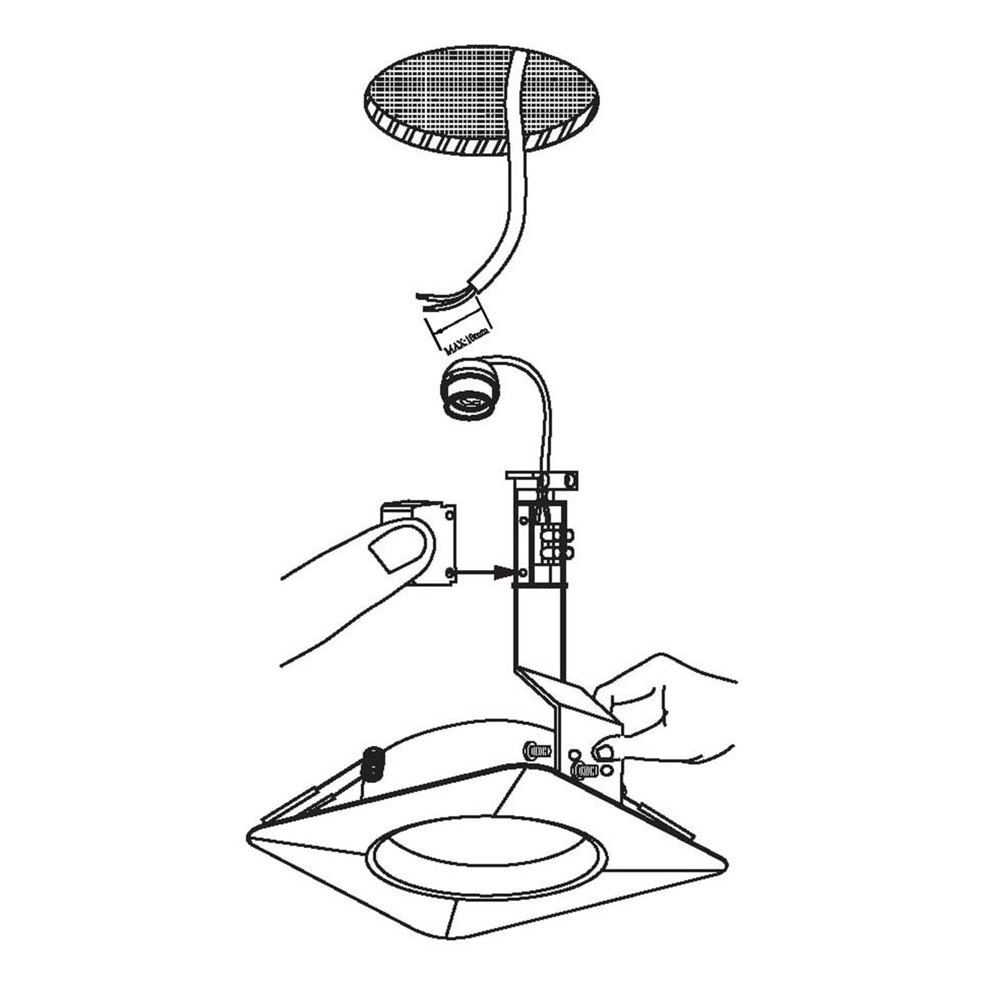 Spot à encastrer métal argenté AREITIO Carré GU10 3X4,6W