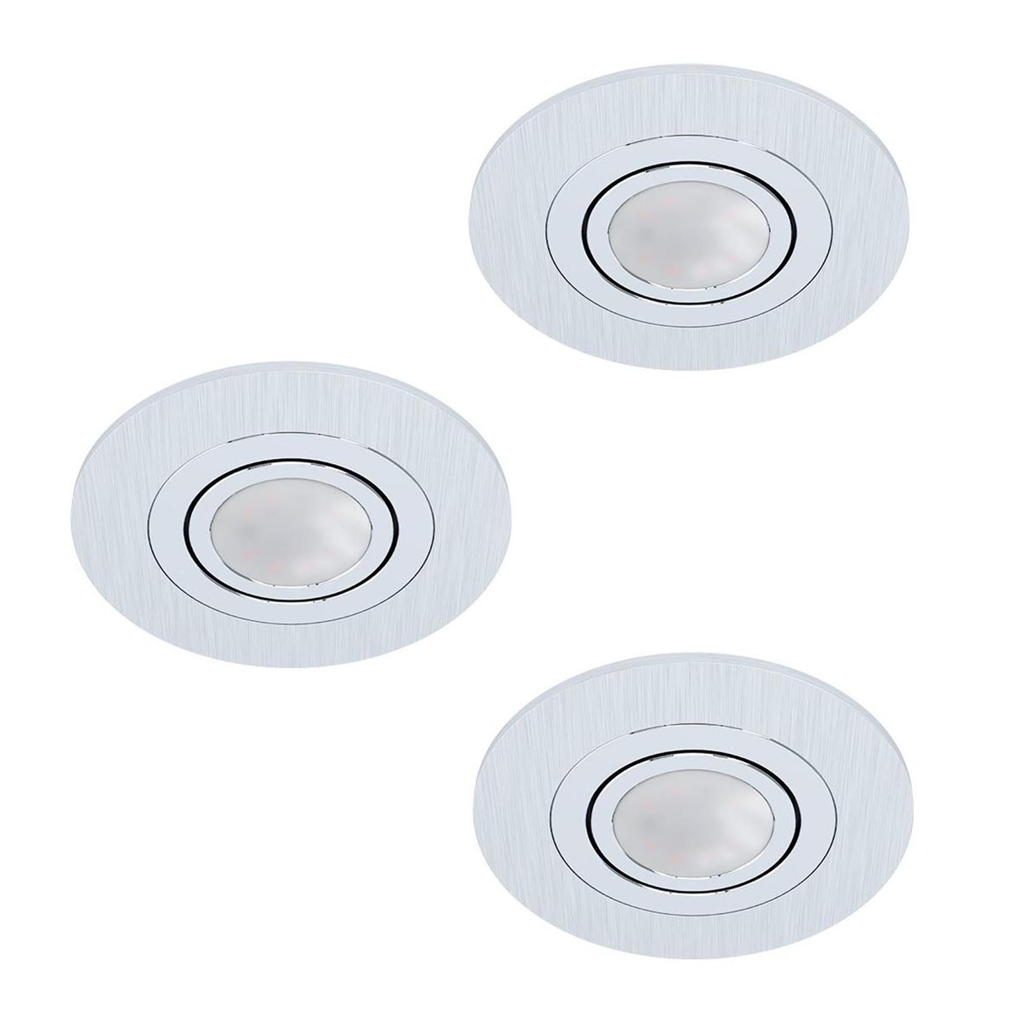 Spot à encastrer métal argenté AREITIO Rond GU10 3X4,6W