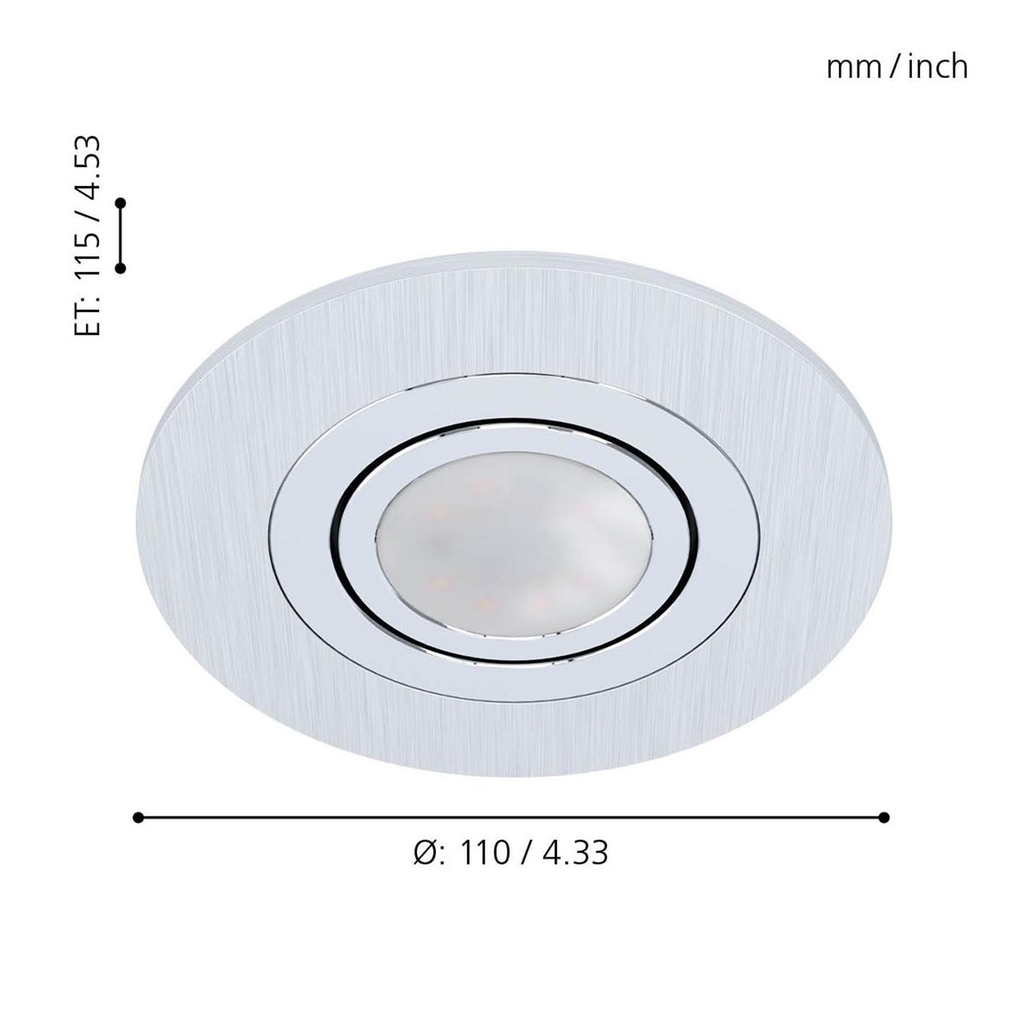 Spot à encastrer métal argenté AREITIO Rond GU10 3X4,6W