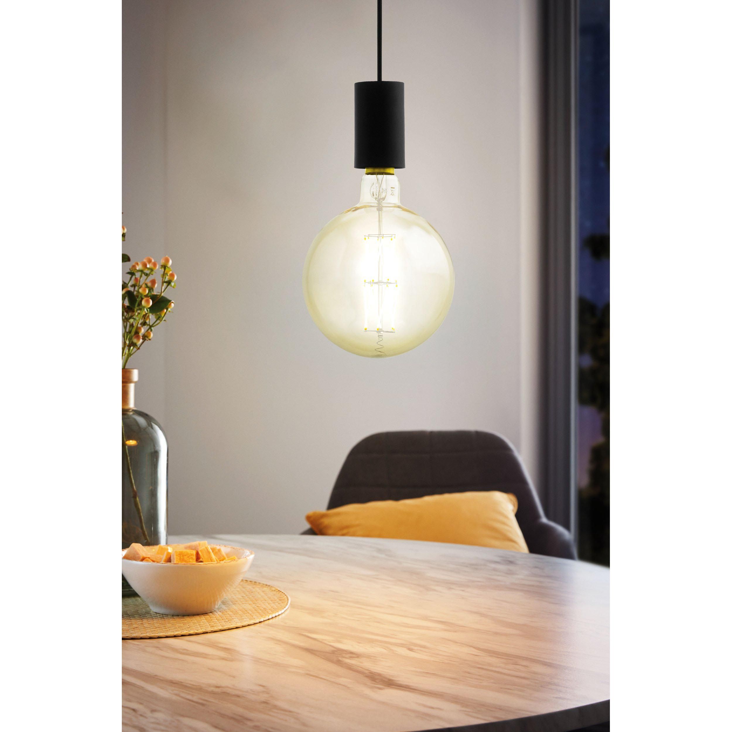 Suspension métal noir POZUETA E27 1X40W