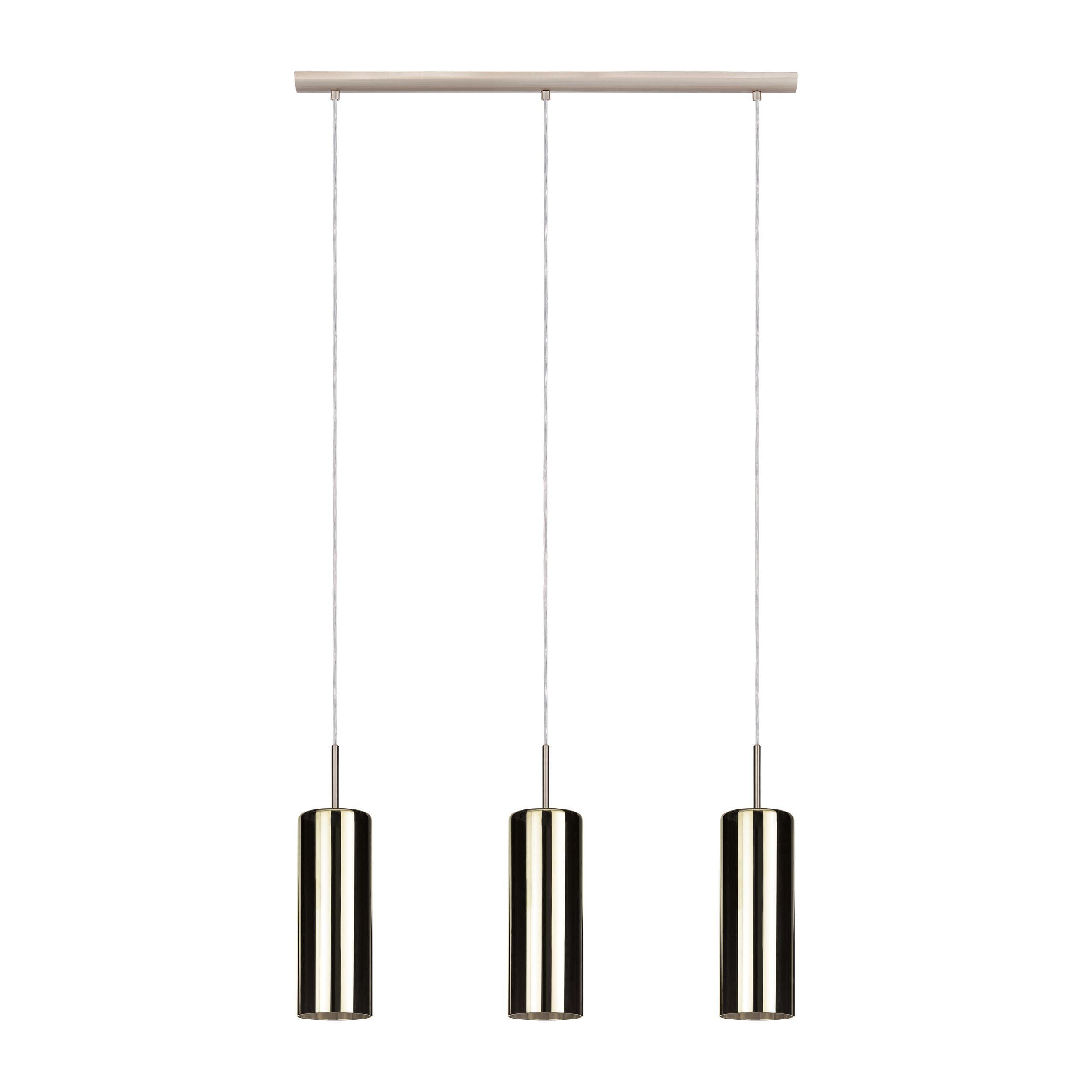 Suspension métal argenté SELVINO barre 3  E27 3X15W