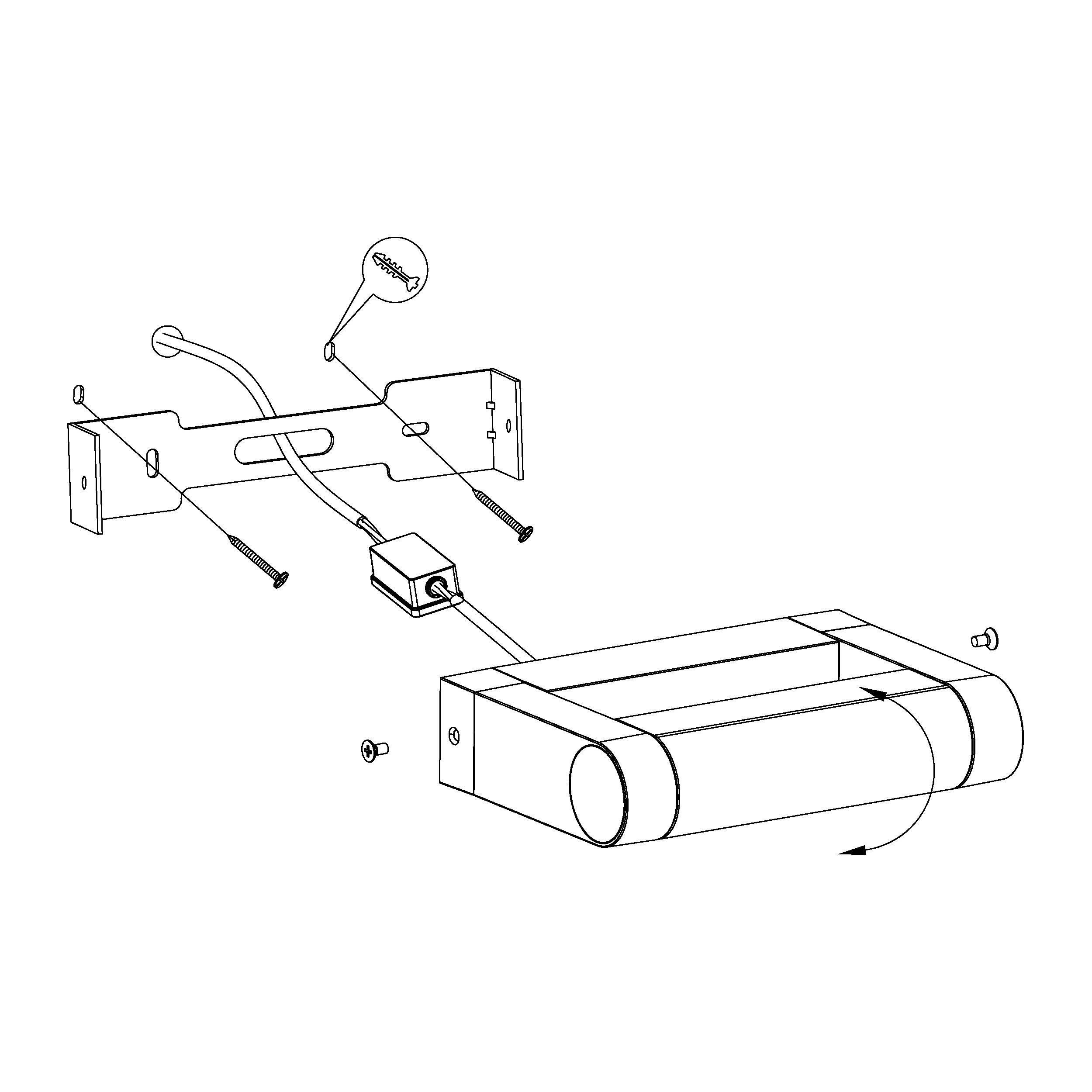 Applique extérieure métal noir BRIANZA LED INT 1X4,8W