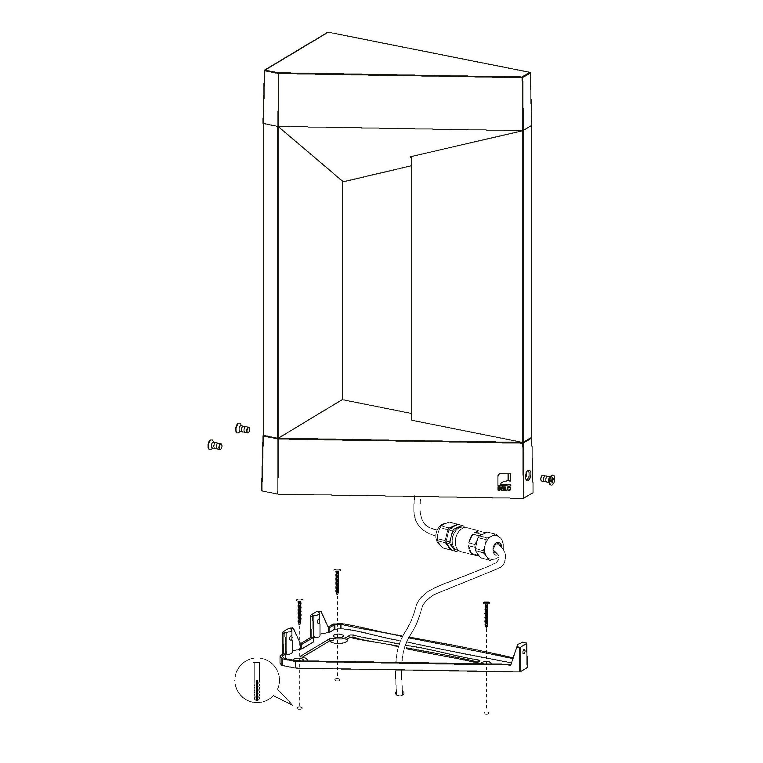 Lampadaire extérieur métal noir NEMBRO LED INT 1X10W