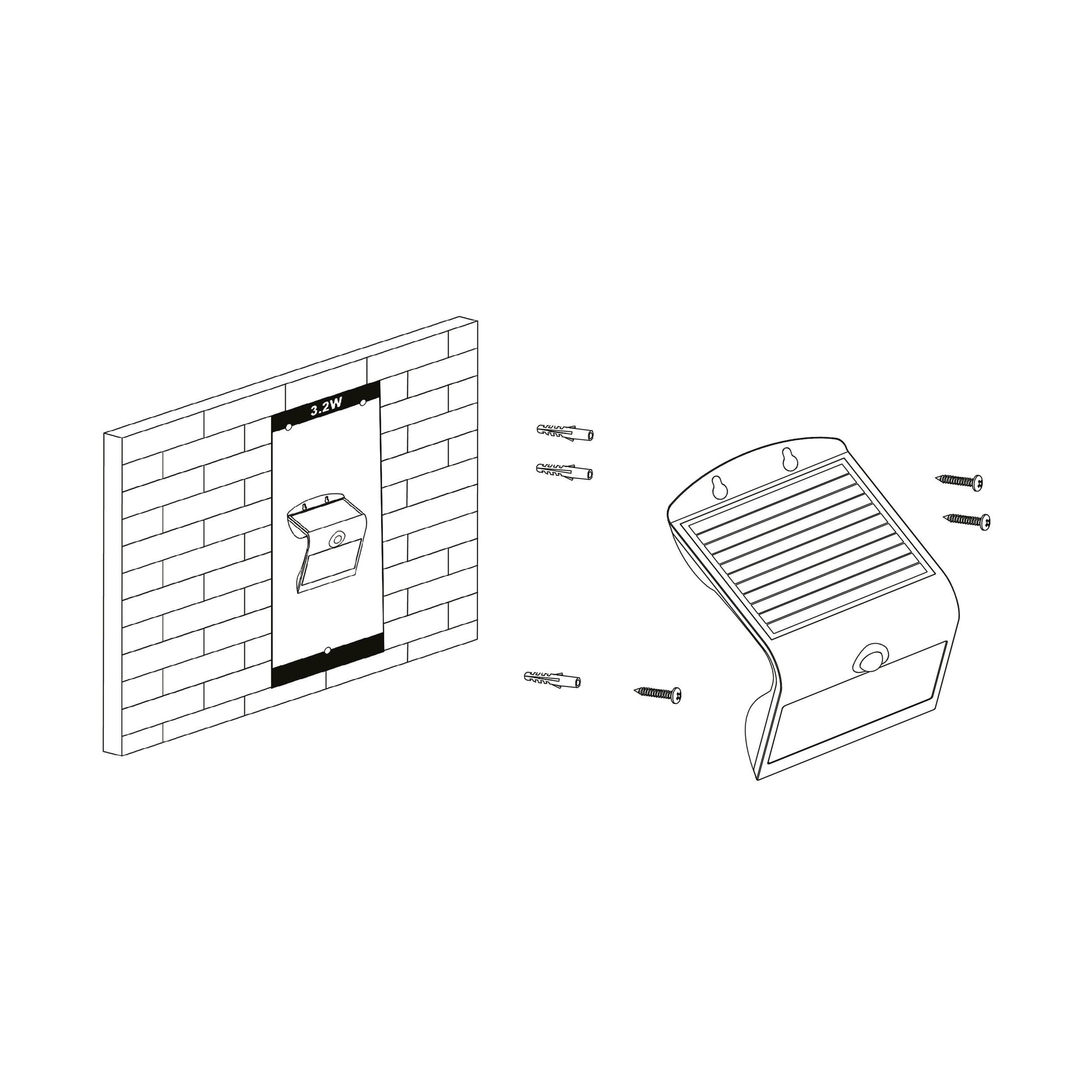 Applique extérieure en plastique blanc LAMOZZO led intégrée 3,2W