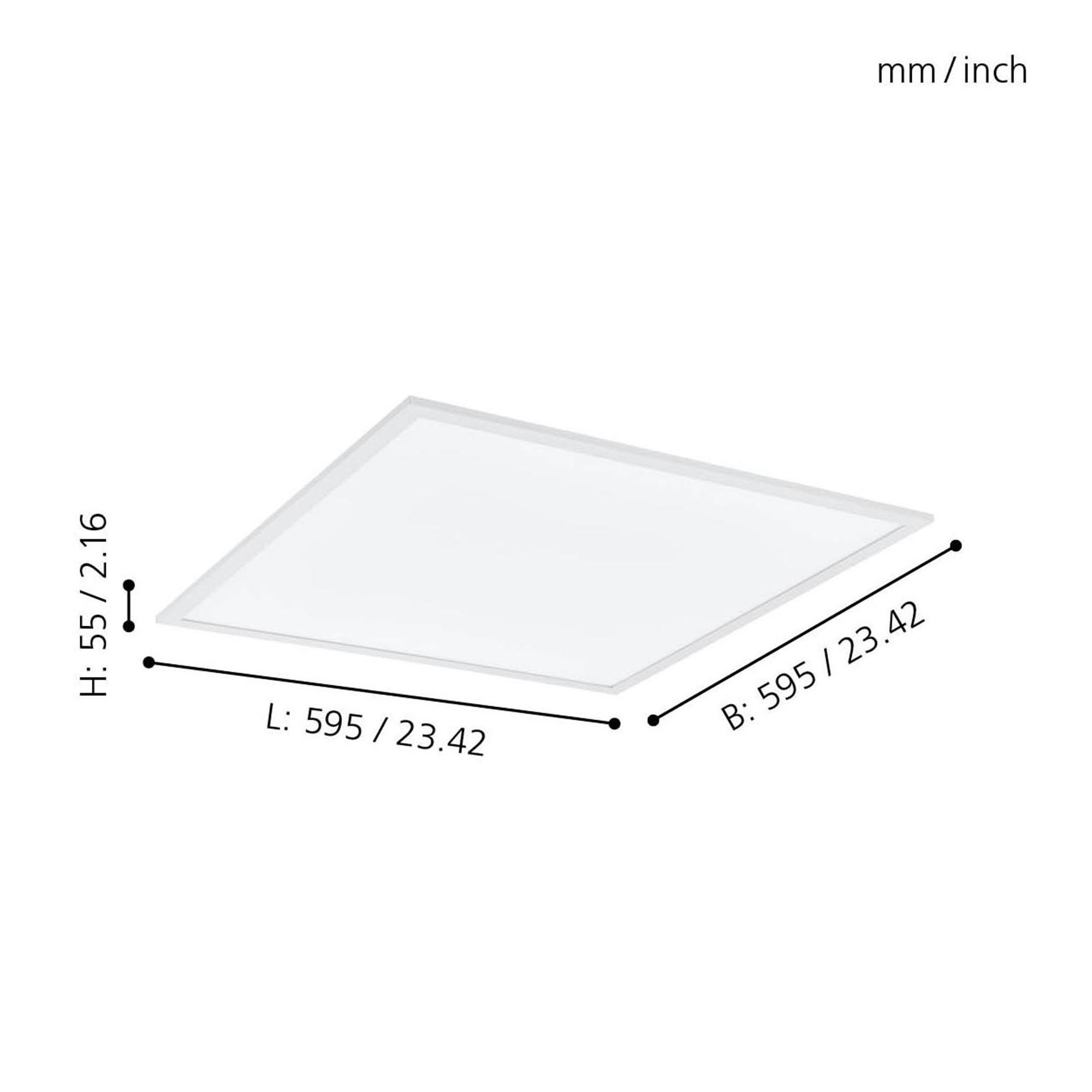 Plafonnier métal blanc SALOBRENA-B LED INT 2X32,5W