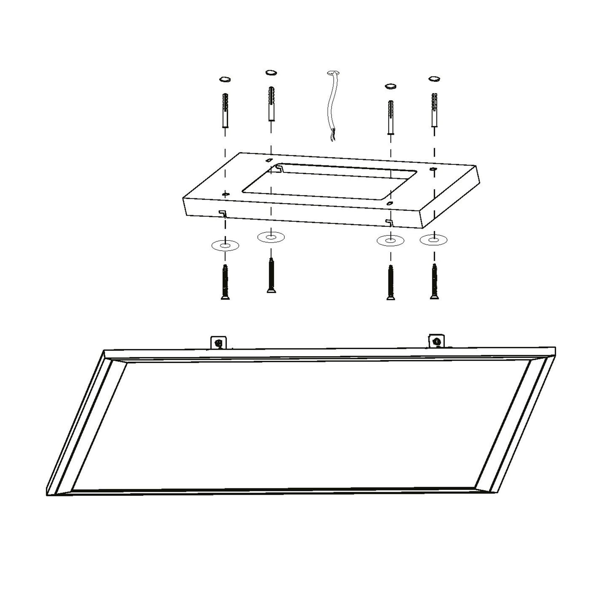 Plafonnier métal blanc SALOBRENA-B LED INT 2X32,5W