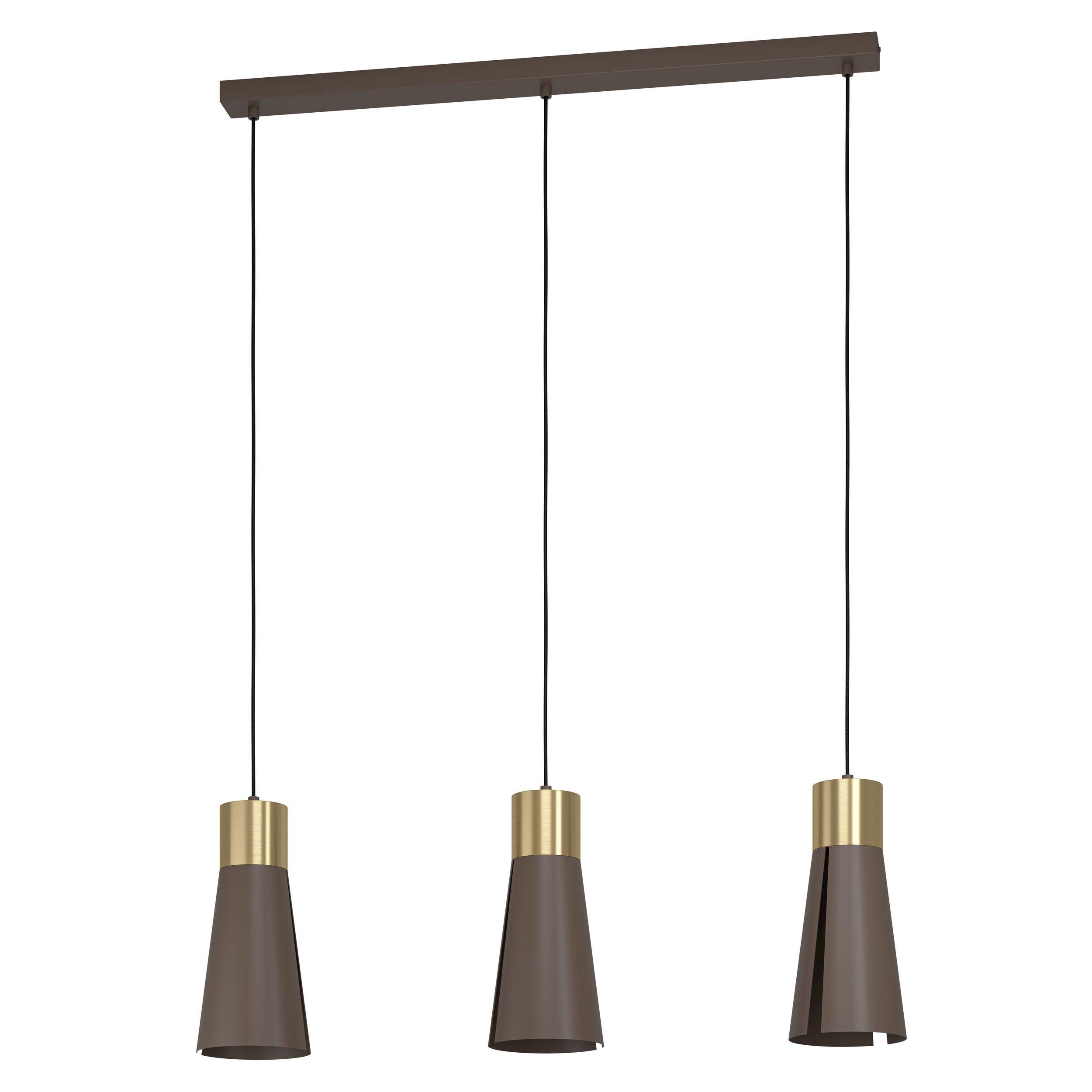 Suspension métal marron LOSALOMAS GU10 3X4,5W