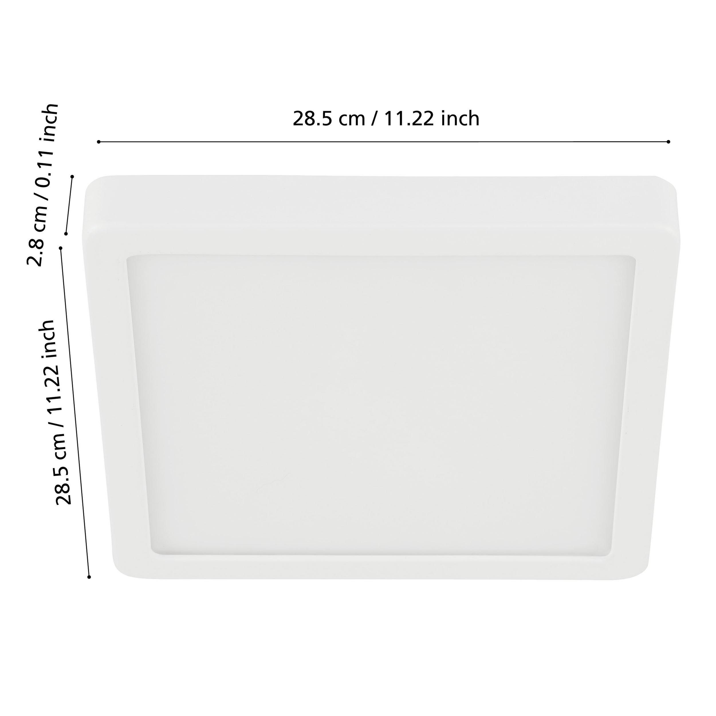 Plafonnier métal blanc FUEVA-Z LED INT 1X19,5W