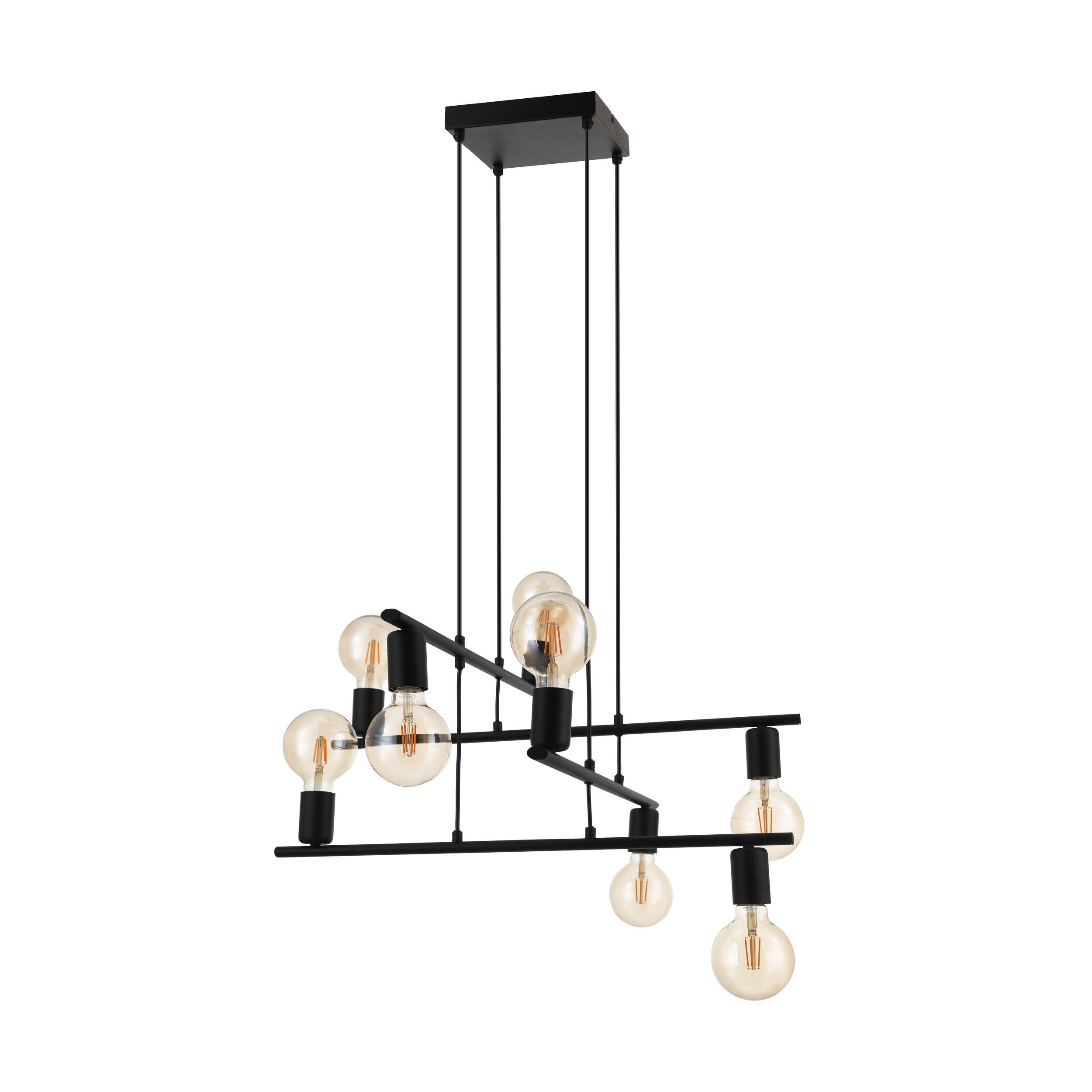 Suspension métal noir MEZZANA E27 8X40W