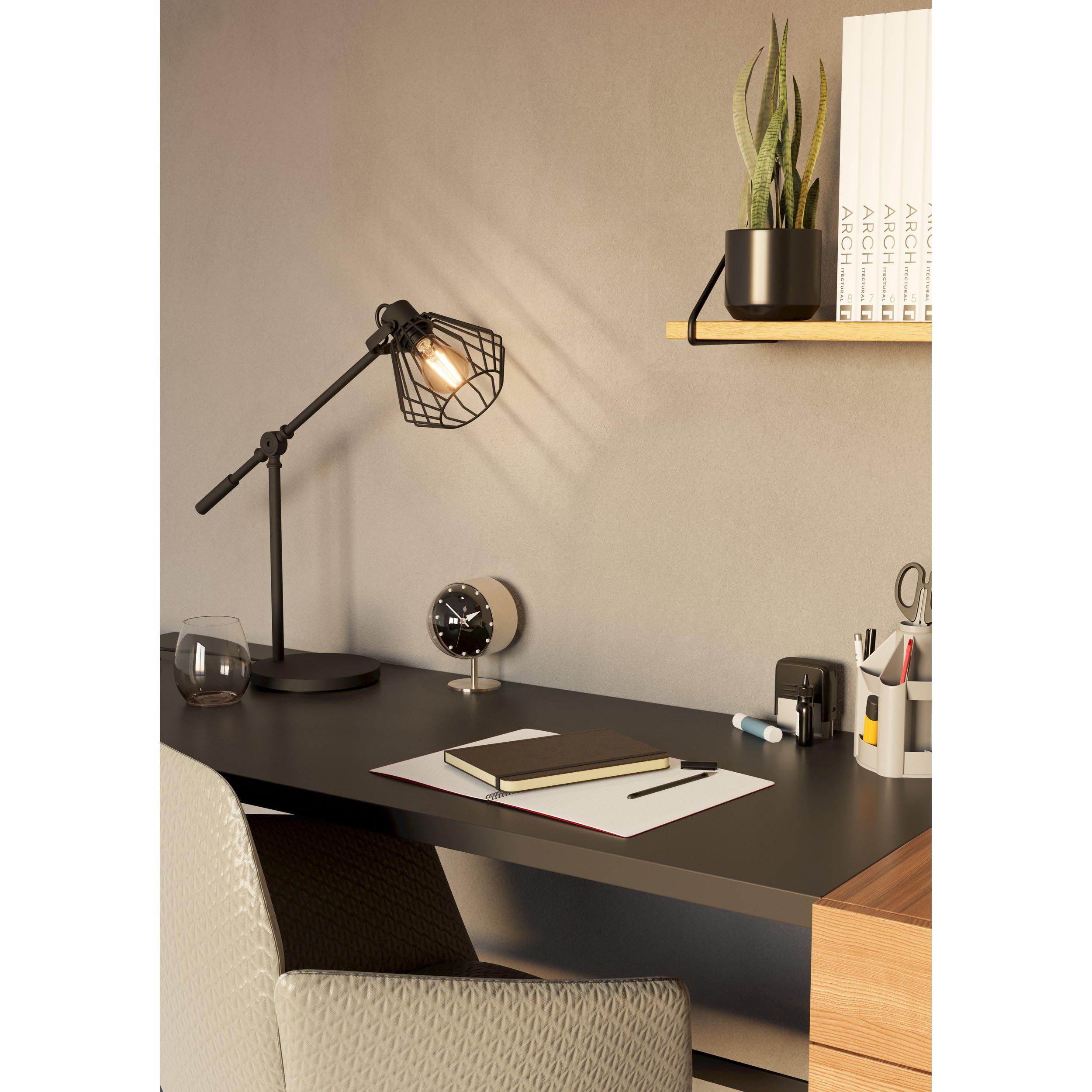 Lampe de bureau métal noir TABILLANO 1 E27 1X40W