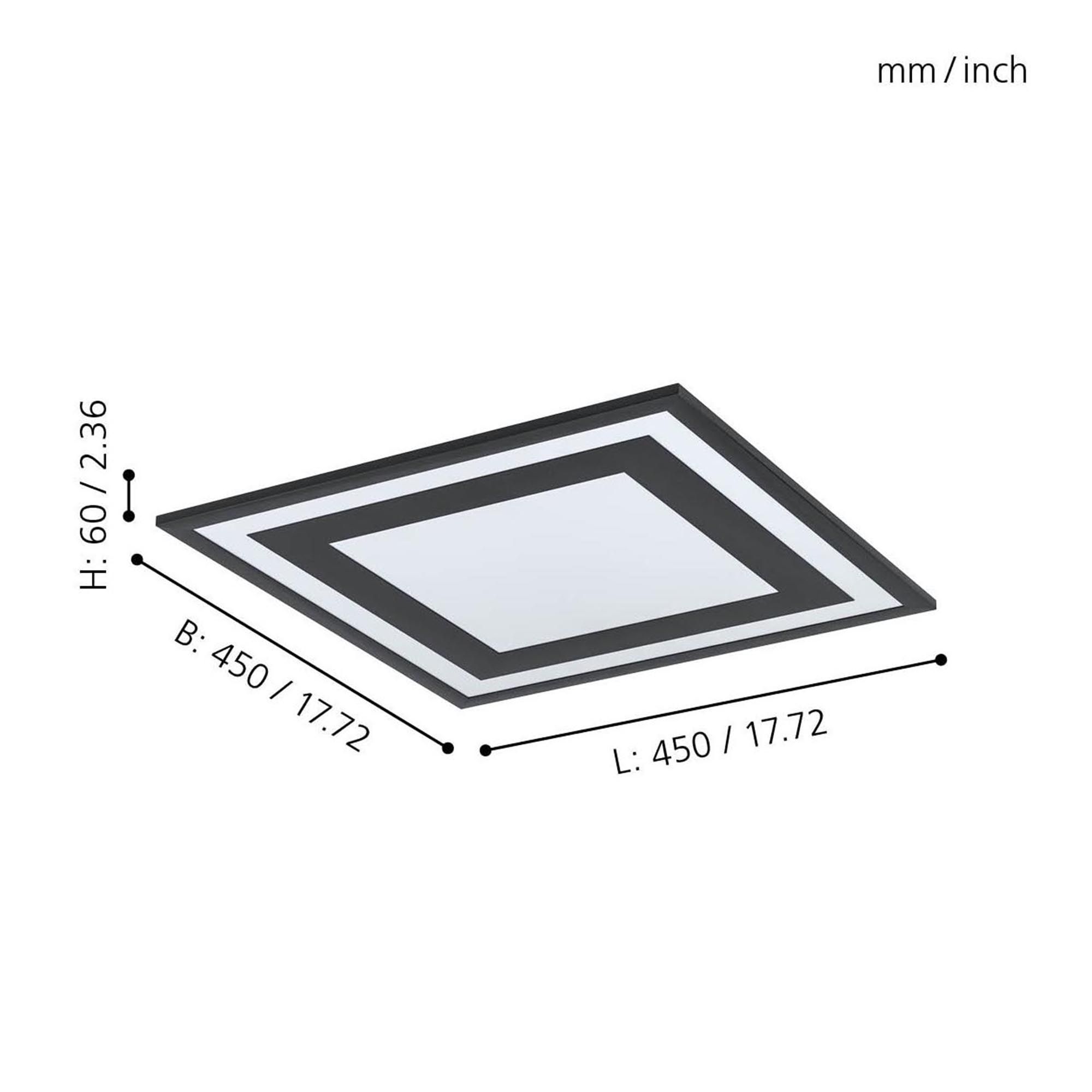 Plafonnier métal noir SAVATARILA LED INT 8X22,2W