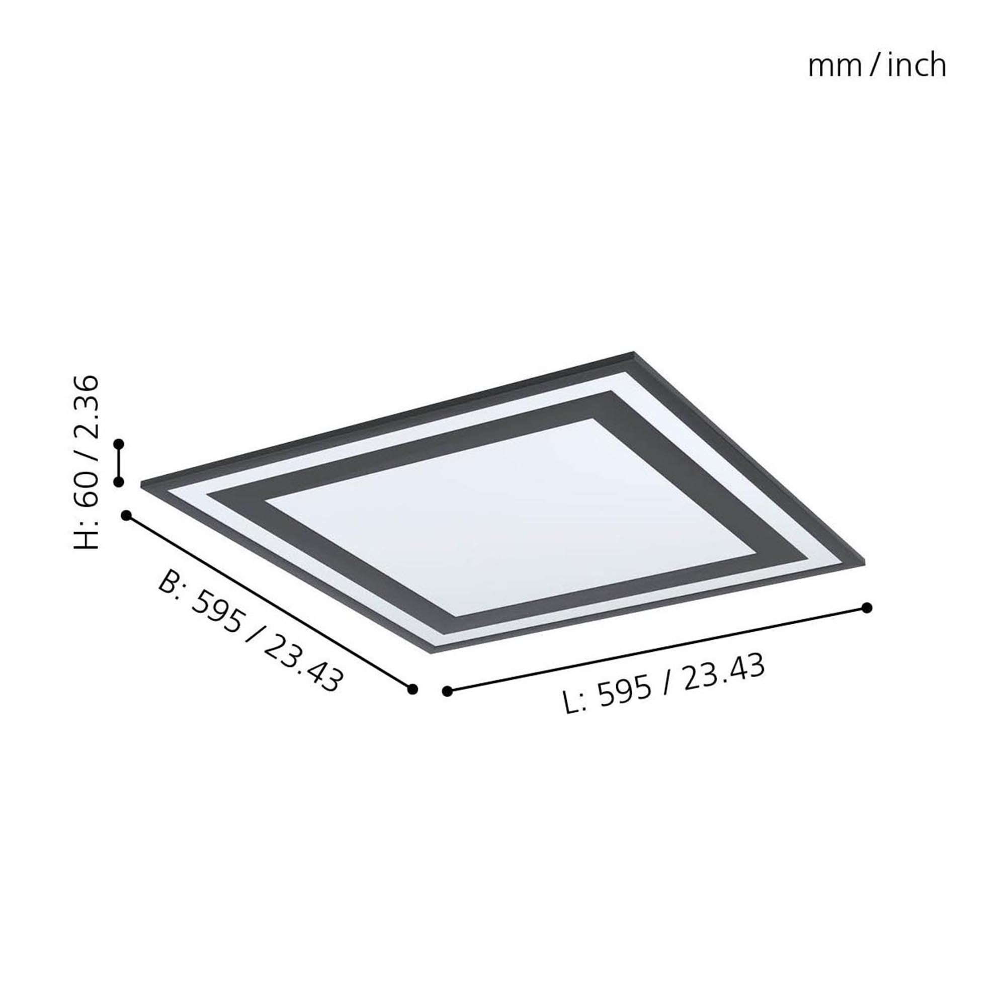 Plafonnier métal noir SAVATARILA LED INT 1X32,5W