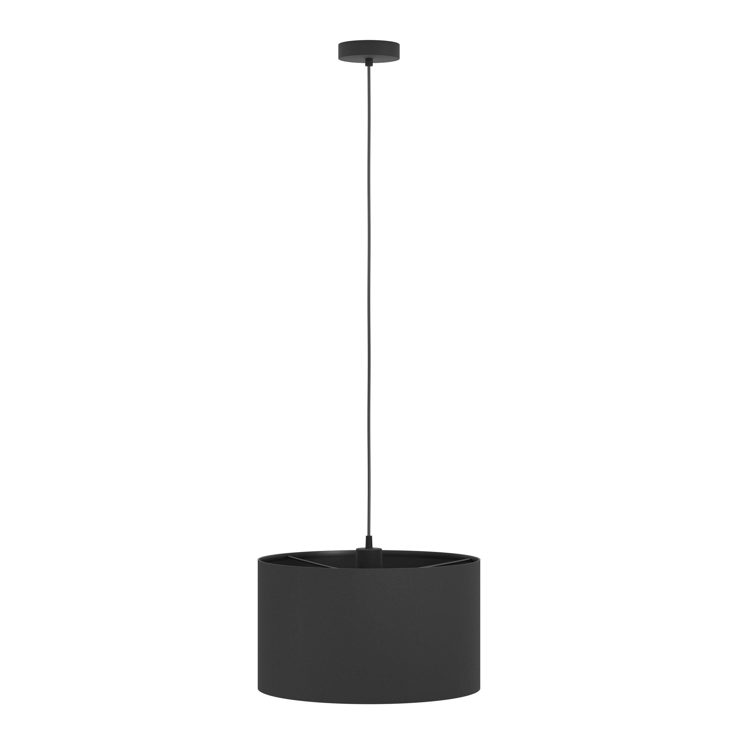 Suspension tissu noir MASERLO 1 E27 1X40W