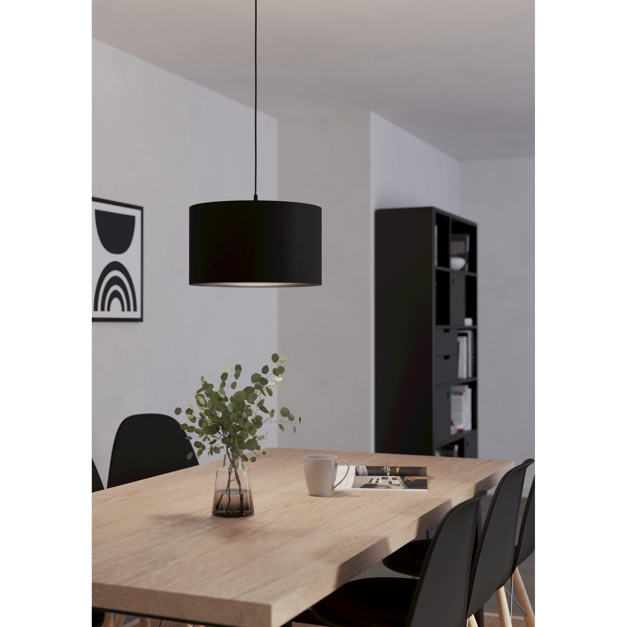 Suspension tissu noir MASERLO 1 E27 1X40W