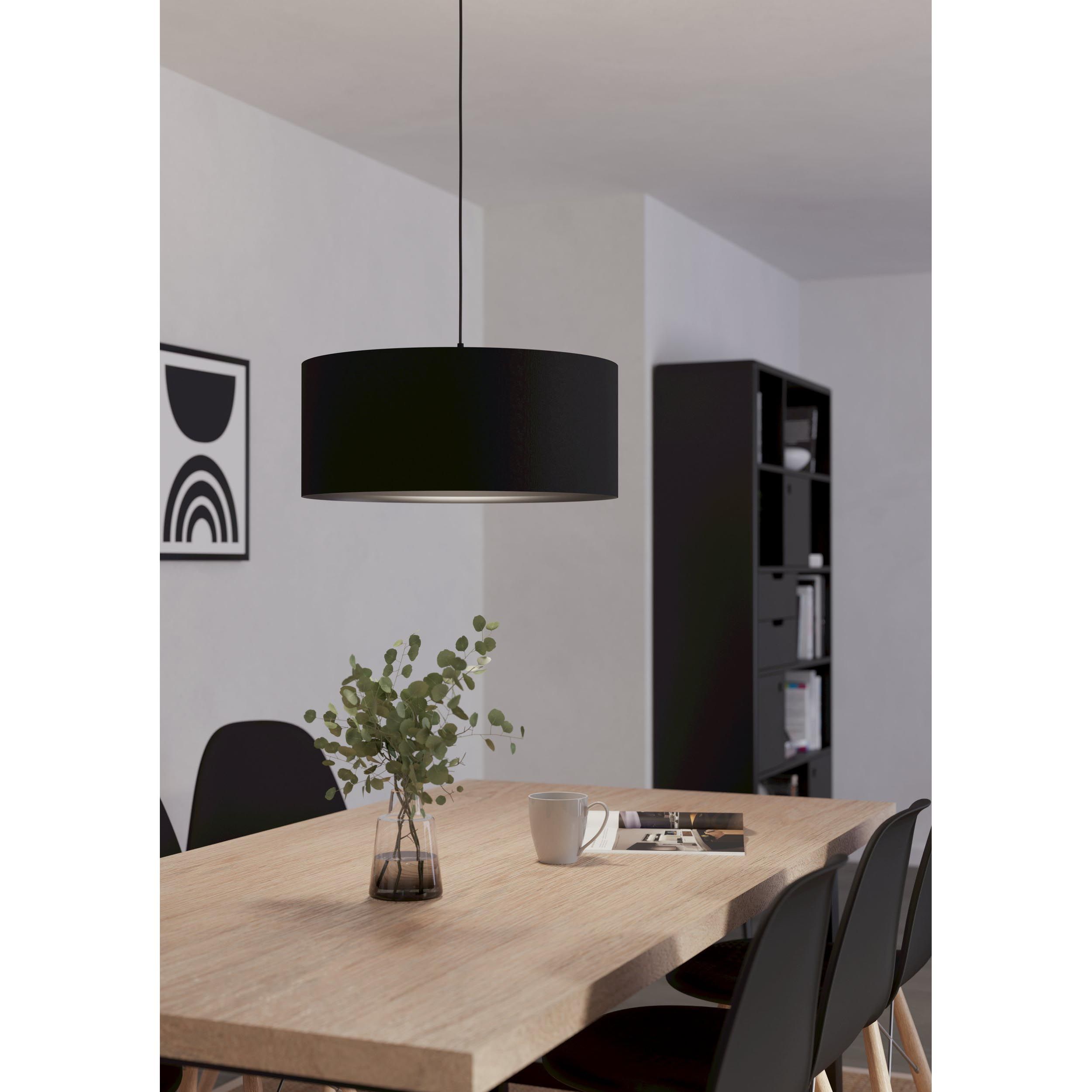 Suspension tissu noir MASERLO 1 E27 1X60W