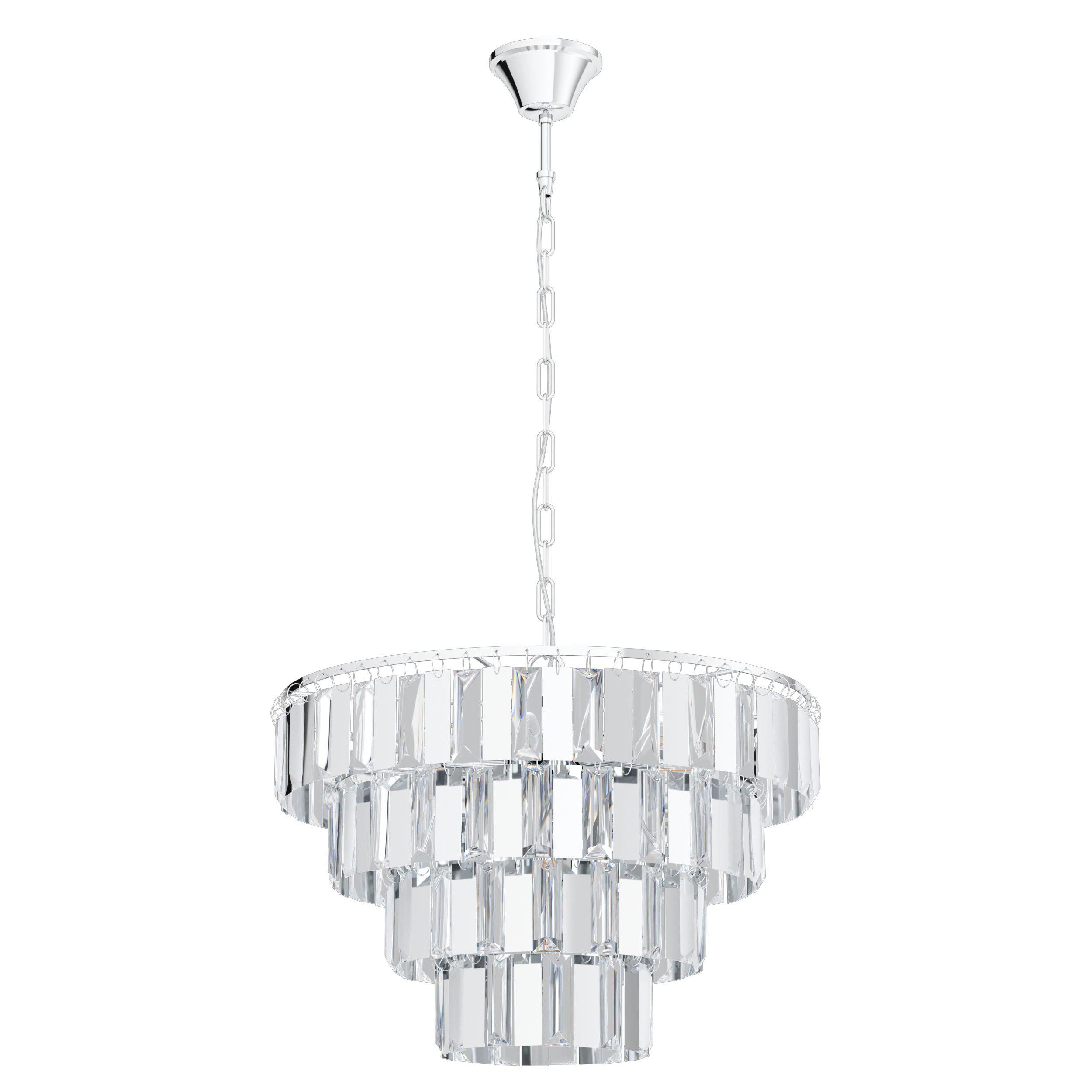 Suspension métal argenté ERSEKA E14 7X40W