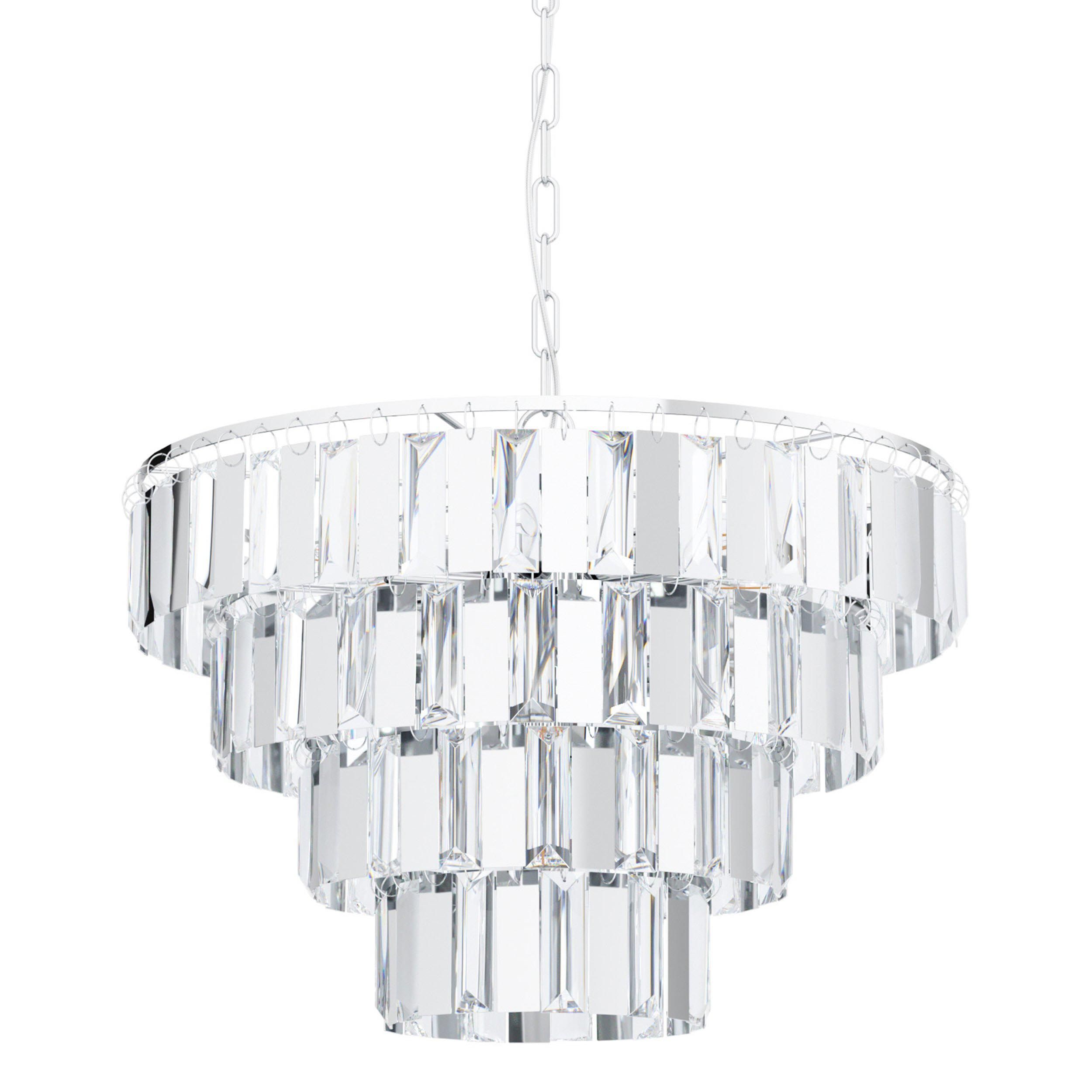 Suspension métal argenté ERSEKA E14 7X40W