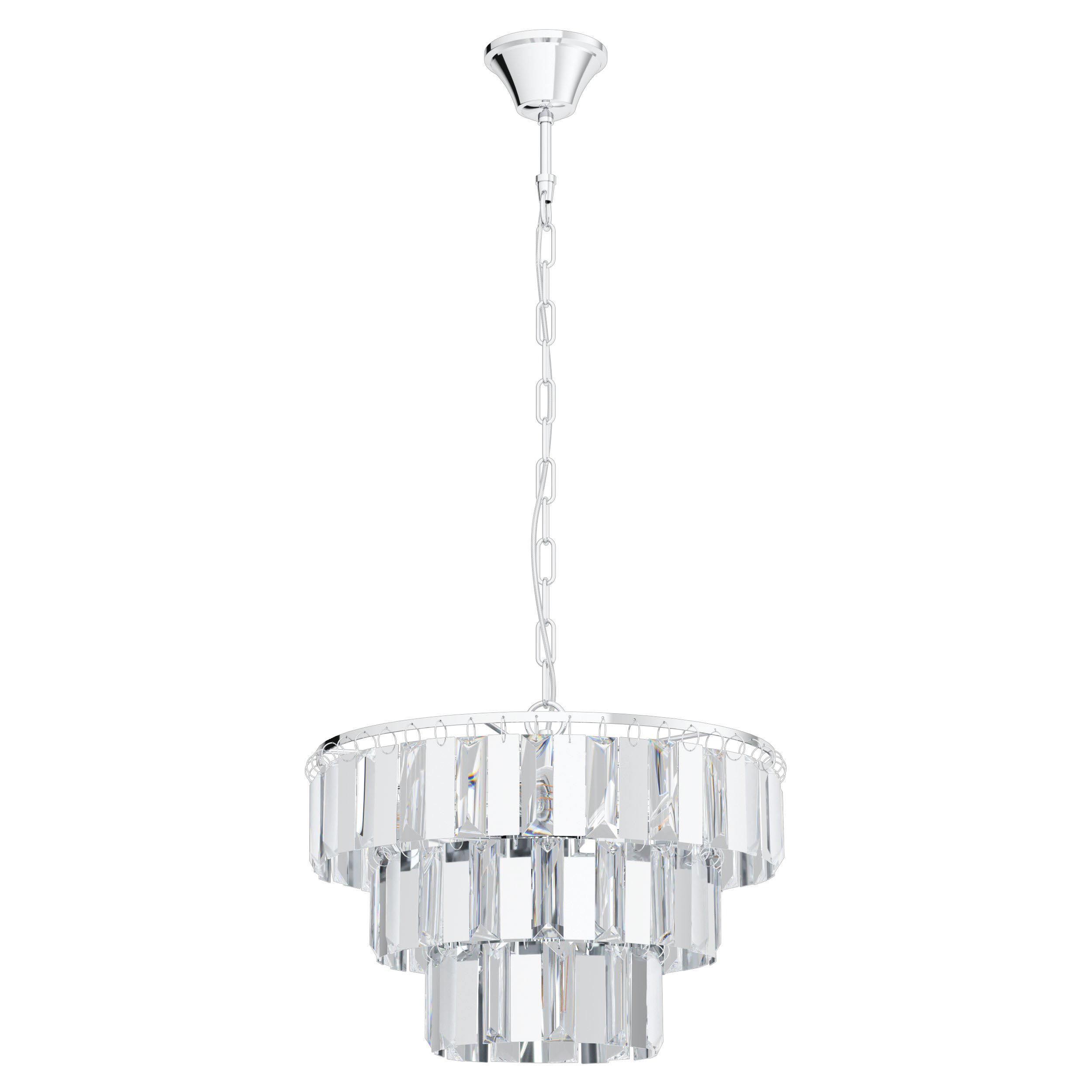 Suspension métal argenté ERSEKA E14 5X40W