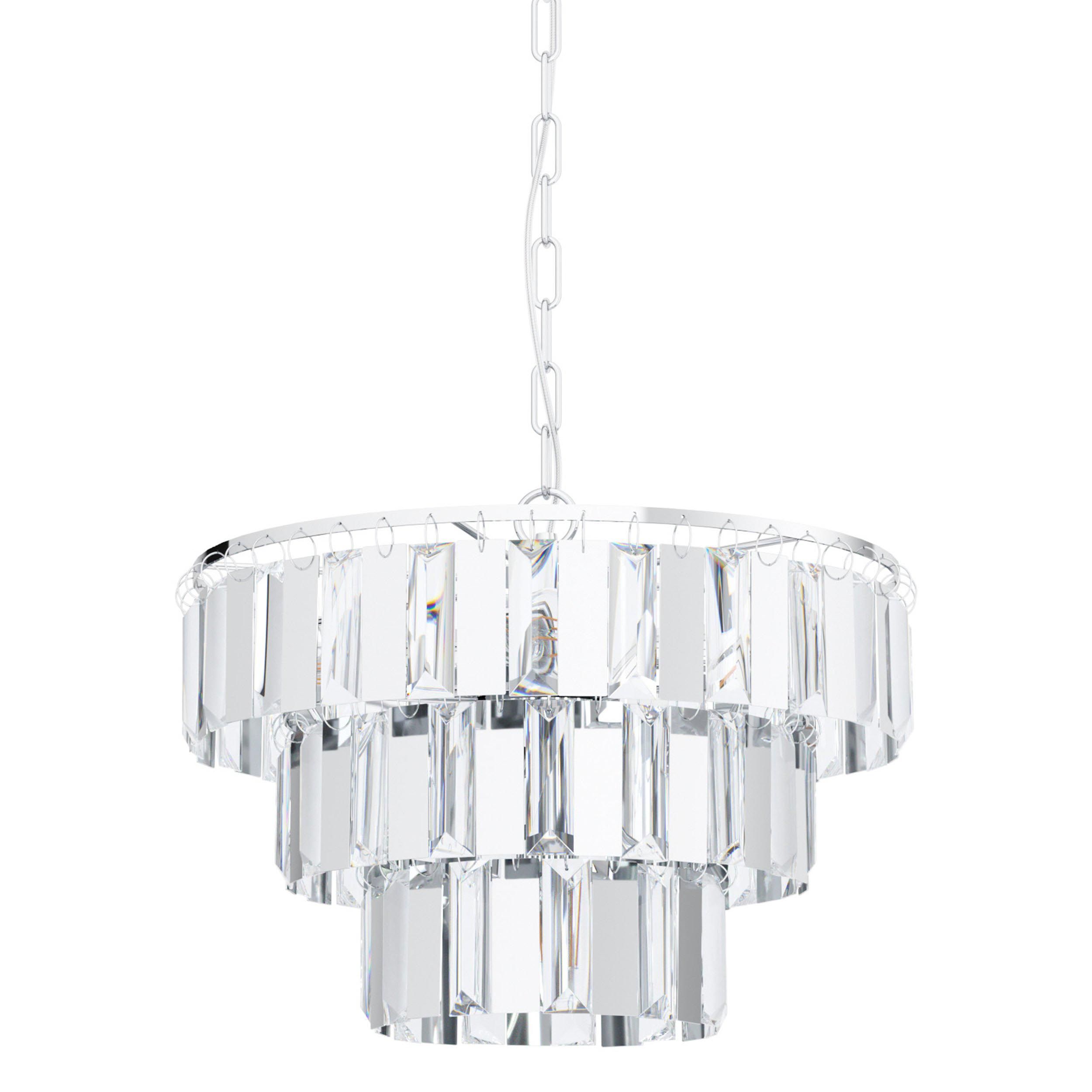 Suspension métal argenté ERSEKA E14 5X40W