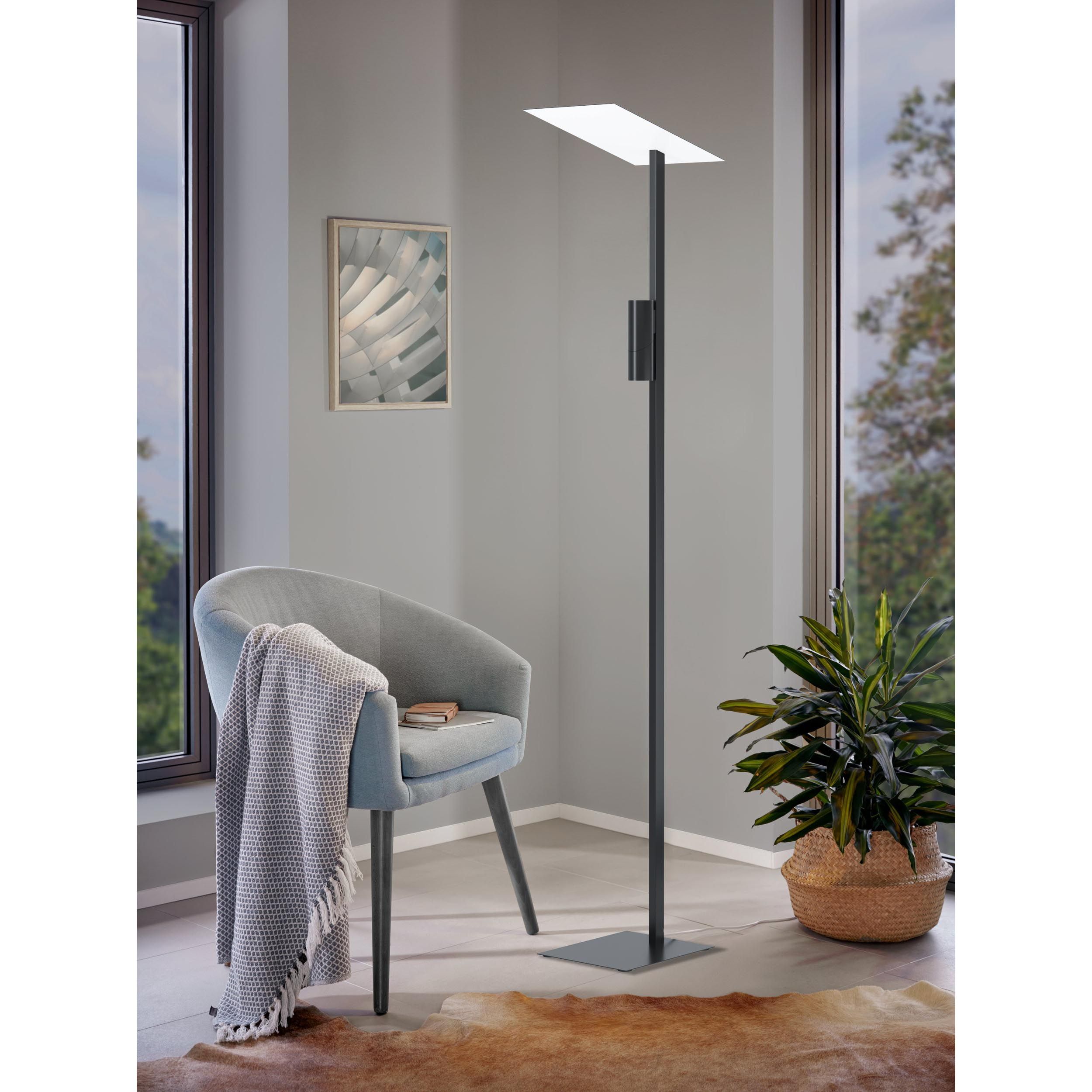 Lampadaire métal noir BUDENSEA GU10 2X4,5W