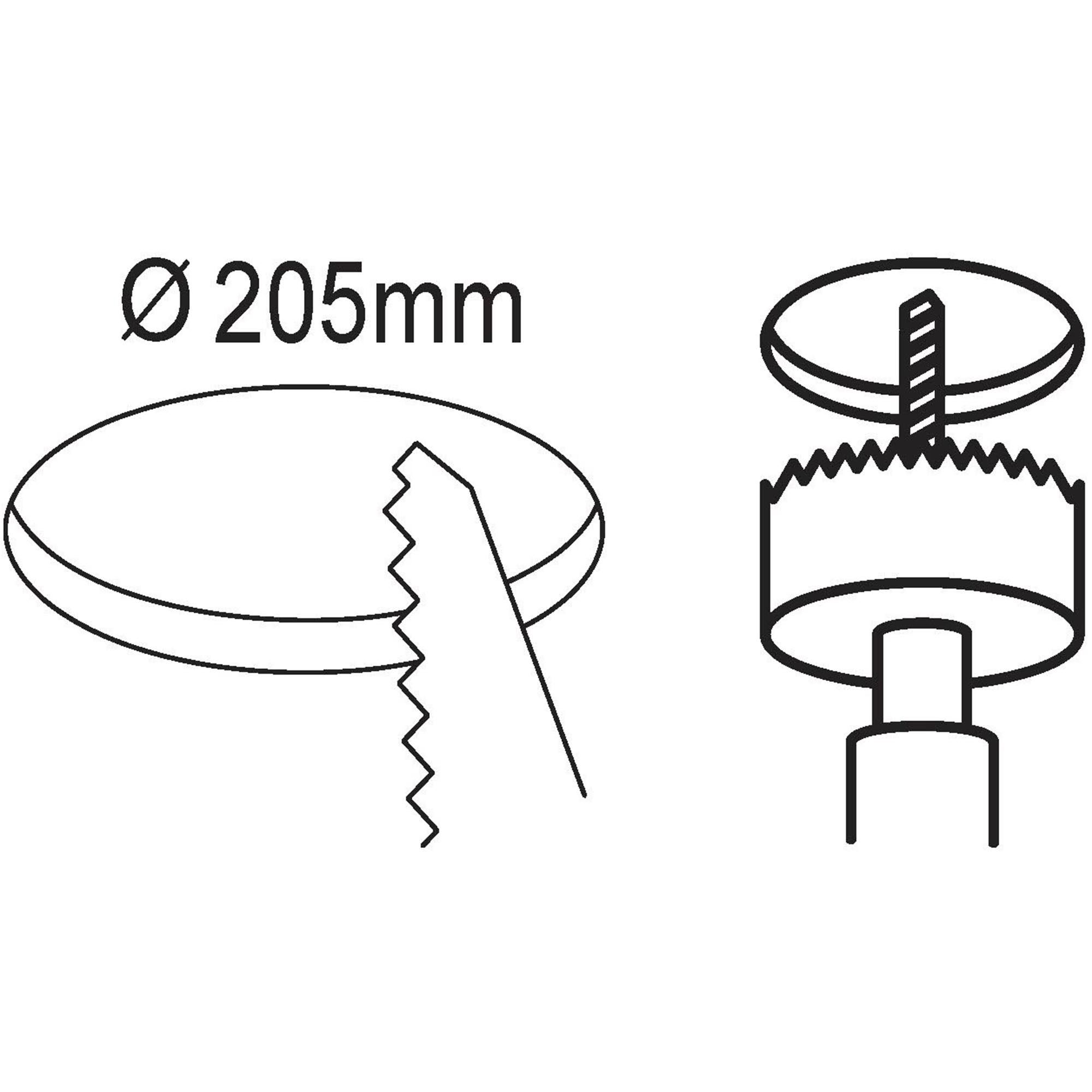 Spot à encastrer plastique argenté FUEVA 5 D21,6CM 3000K LED INT 1X17W