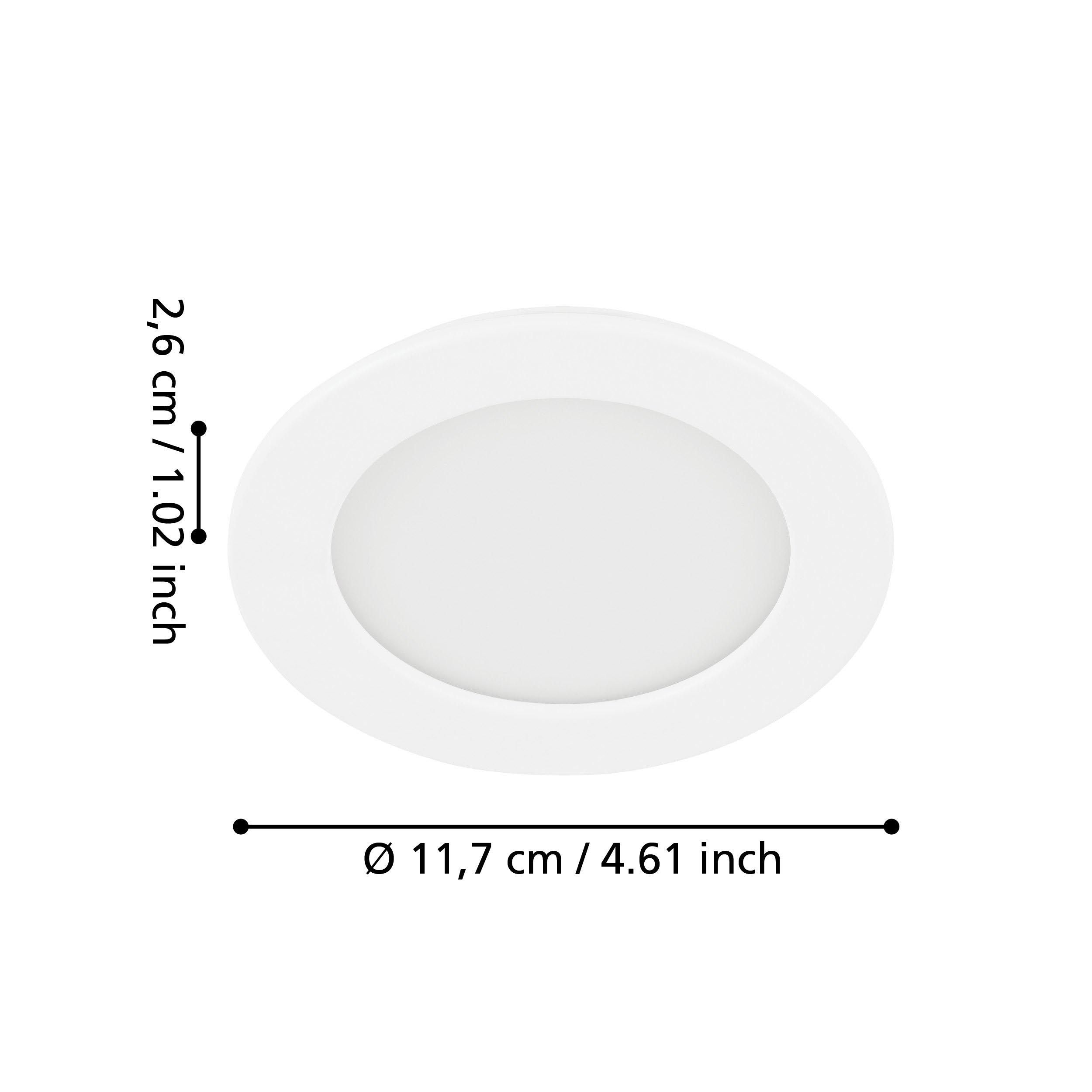 Spot à encastrer plastique blanc FUEVA 5 D11,7CM LED INT 1X5,5W