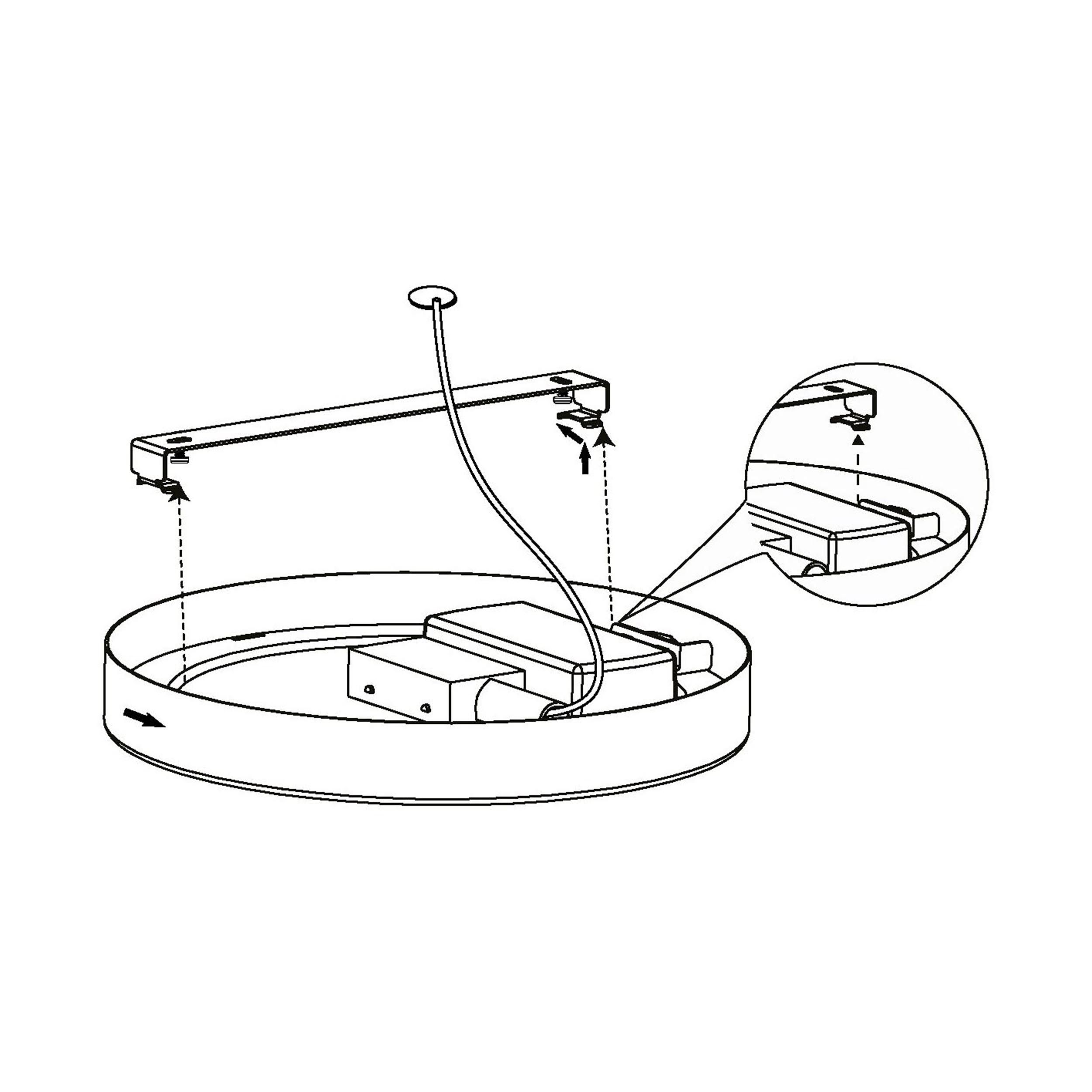 Plafonnier plastique blanc FUEVA 5 D16CM LED INT 1X11W