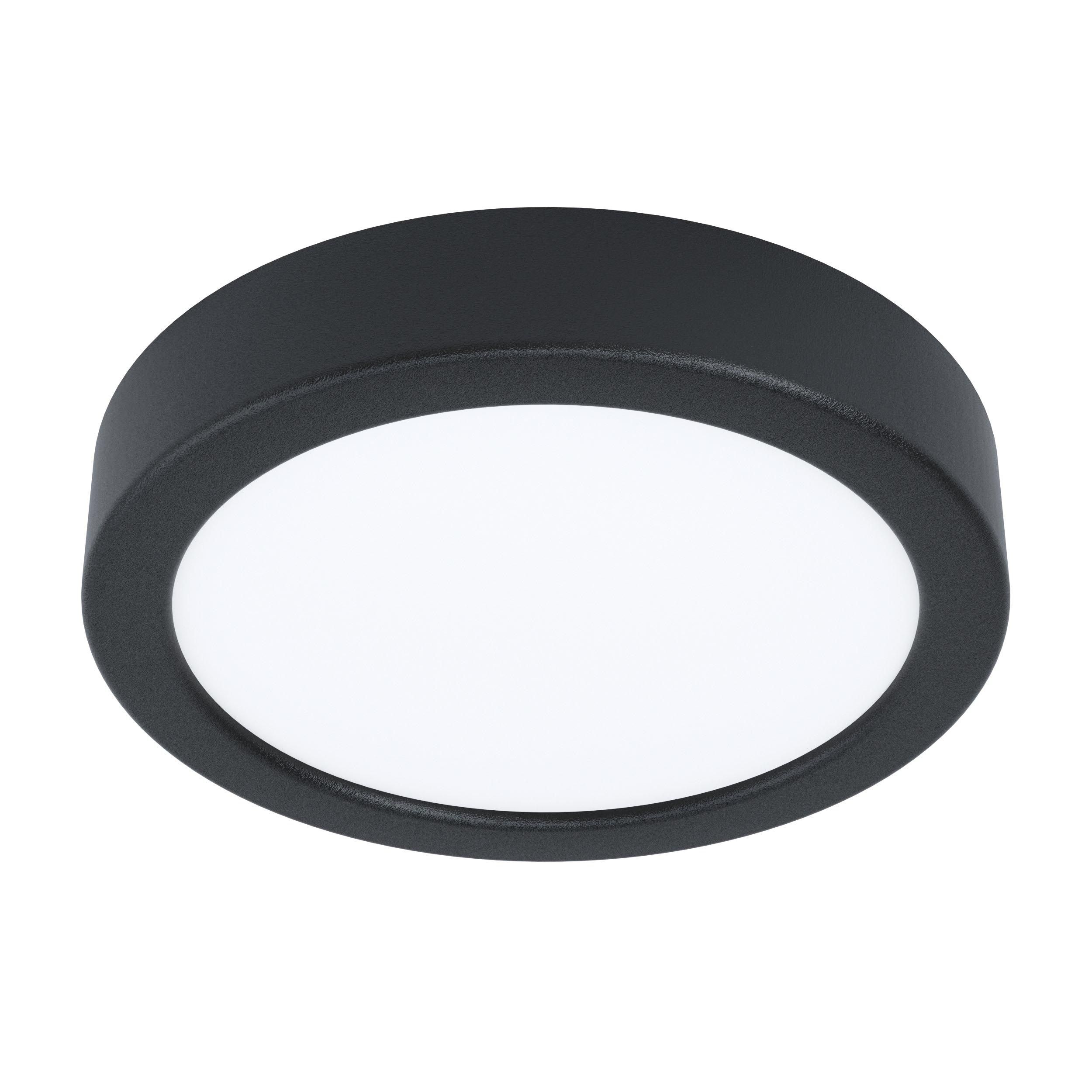 Plafonnier plastique noir FUEVA 5 D16CM rond LED INT 1X11W