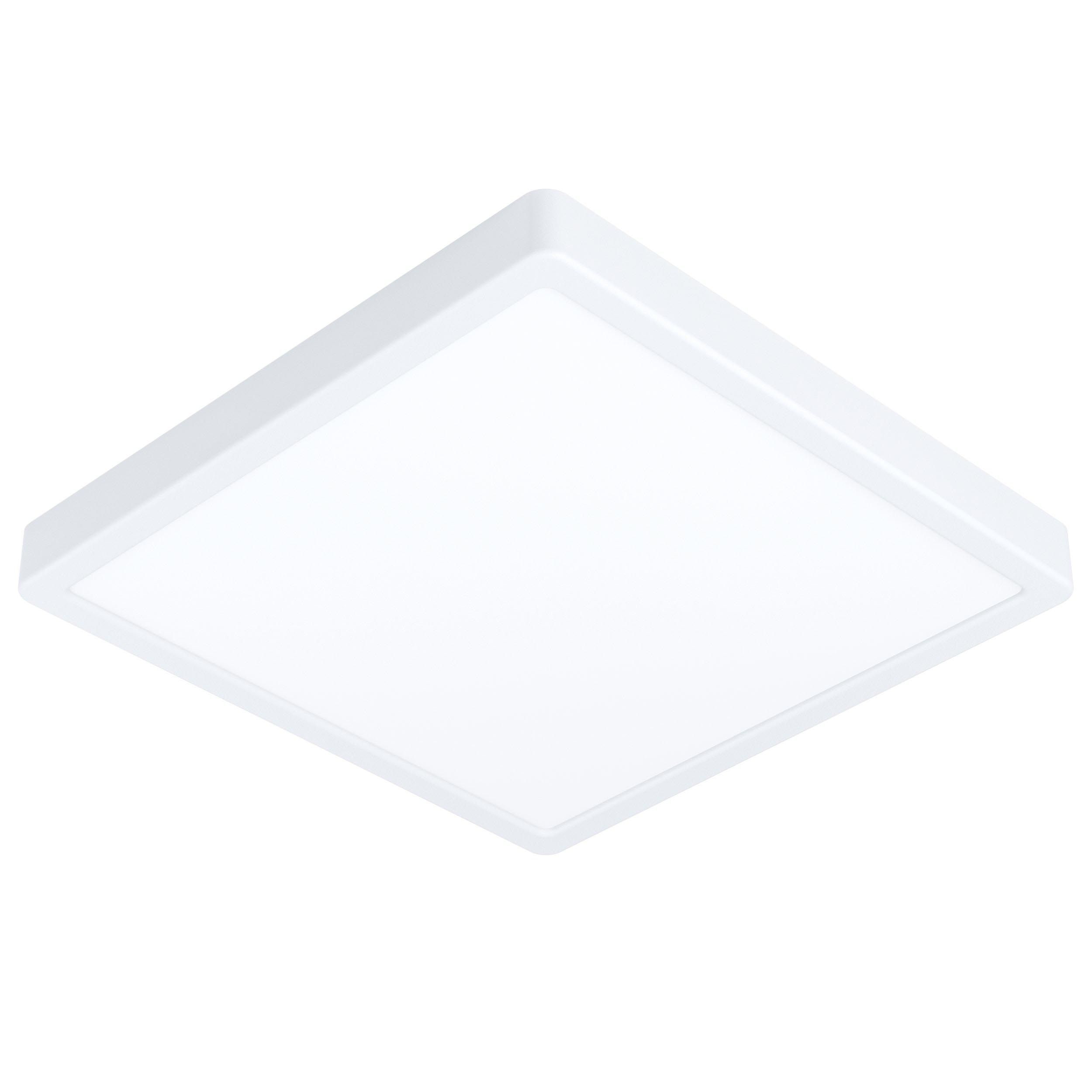 Plafonnier plastique blanc FUEVA 5 carré 28,5X29CM LED INT 1X20,5W