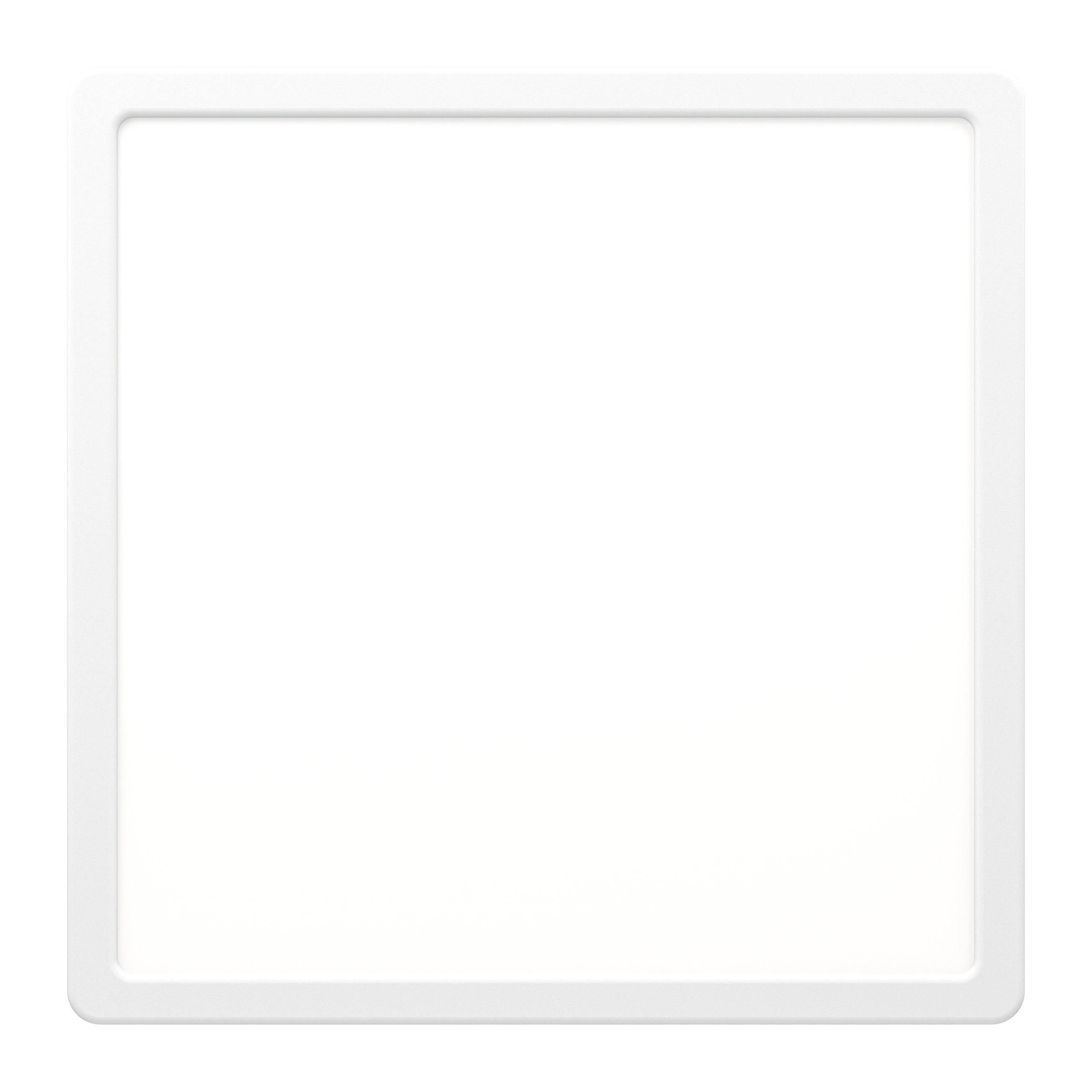 Plafonnier plastique blanc FUEVA 5 carré 28,5X29CM LED INT 1X20,5W