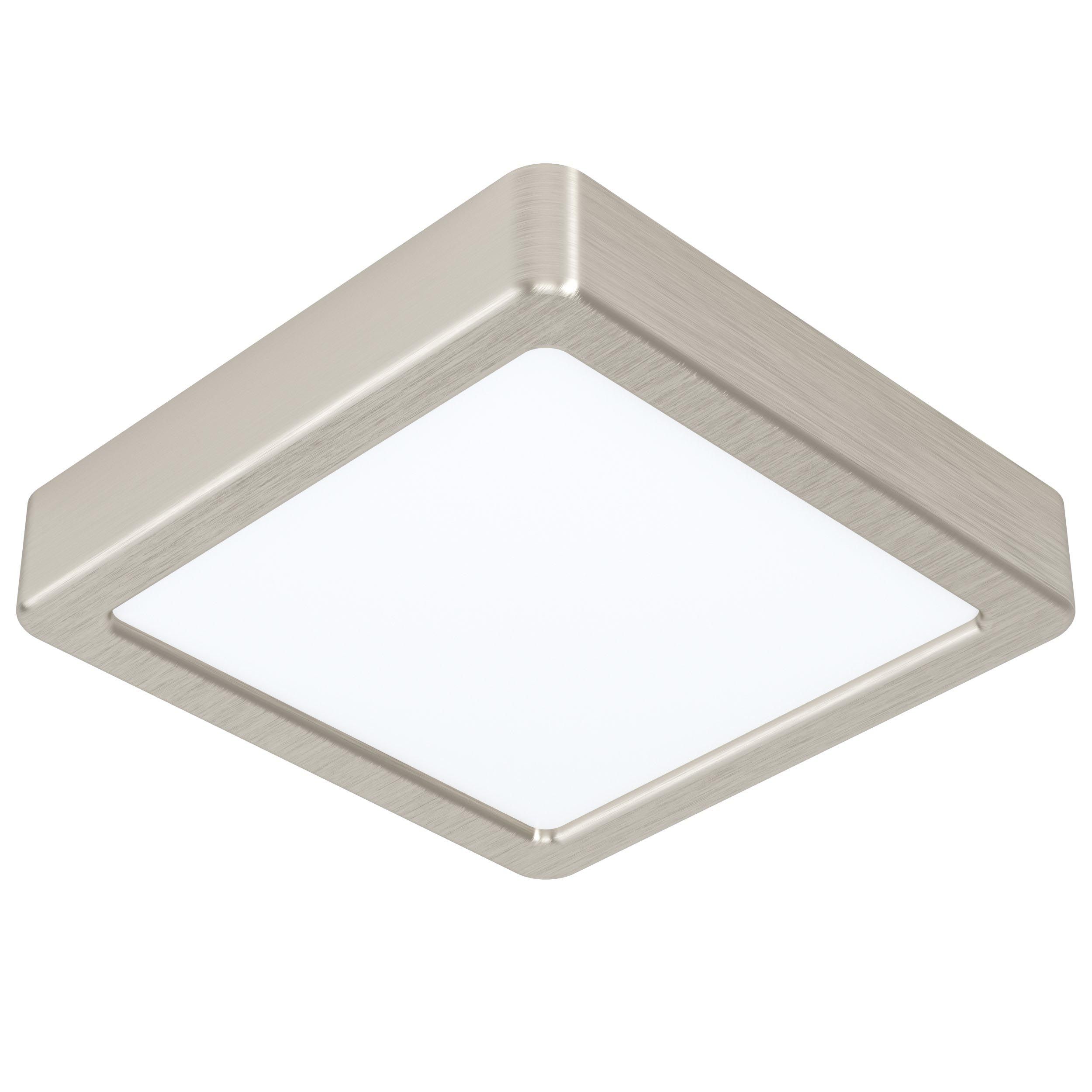 Plafonnier plastique argenté FUEVA 5 16X16CM LED INT 1X11W