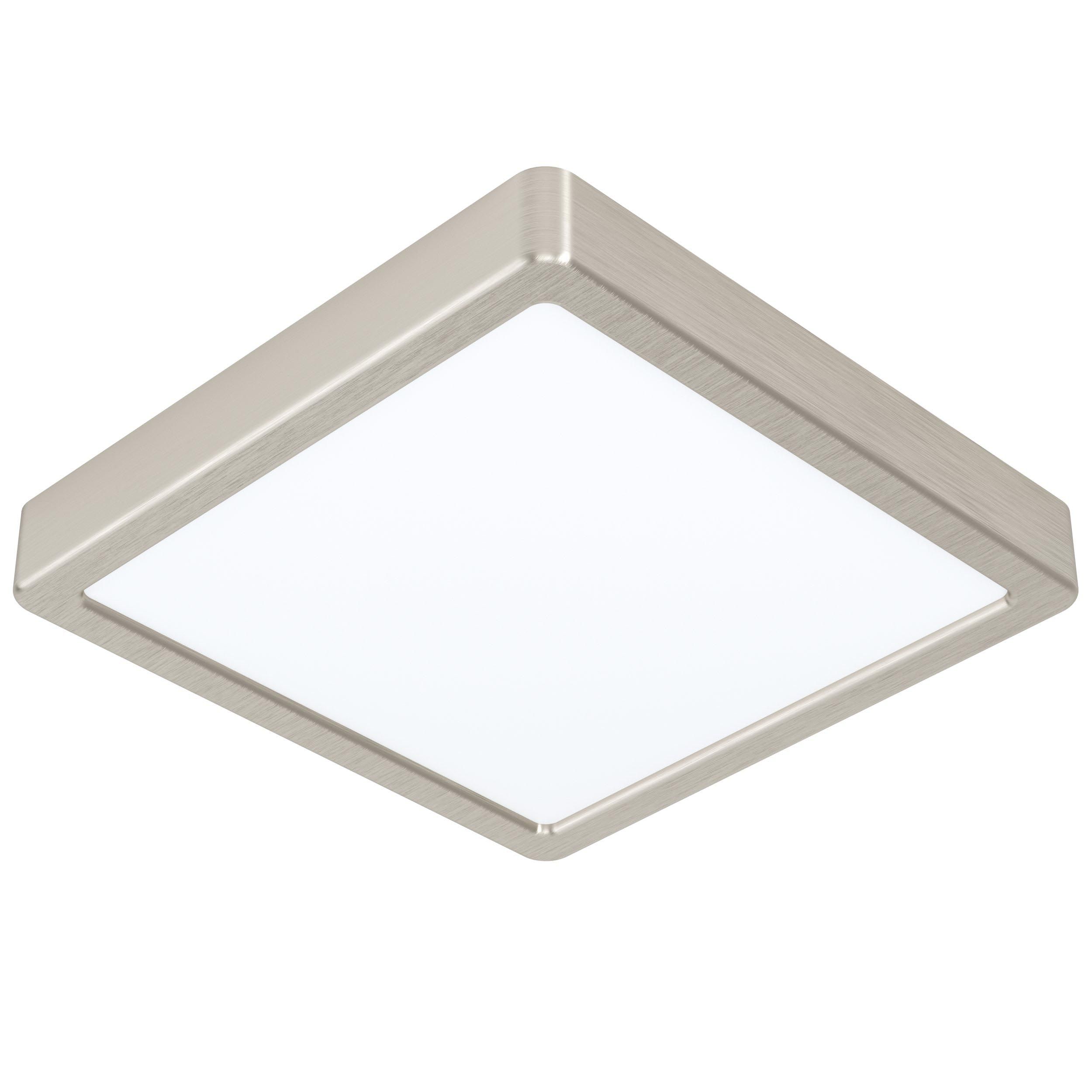 Plafonnier plastique argenté FUEVA 5 21X21CM LED INT 1X17W