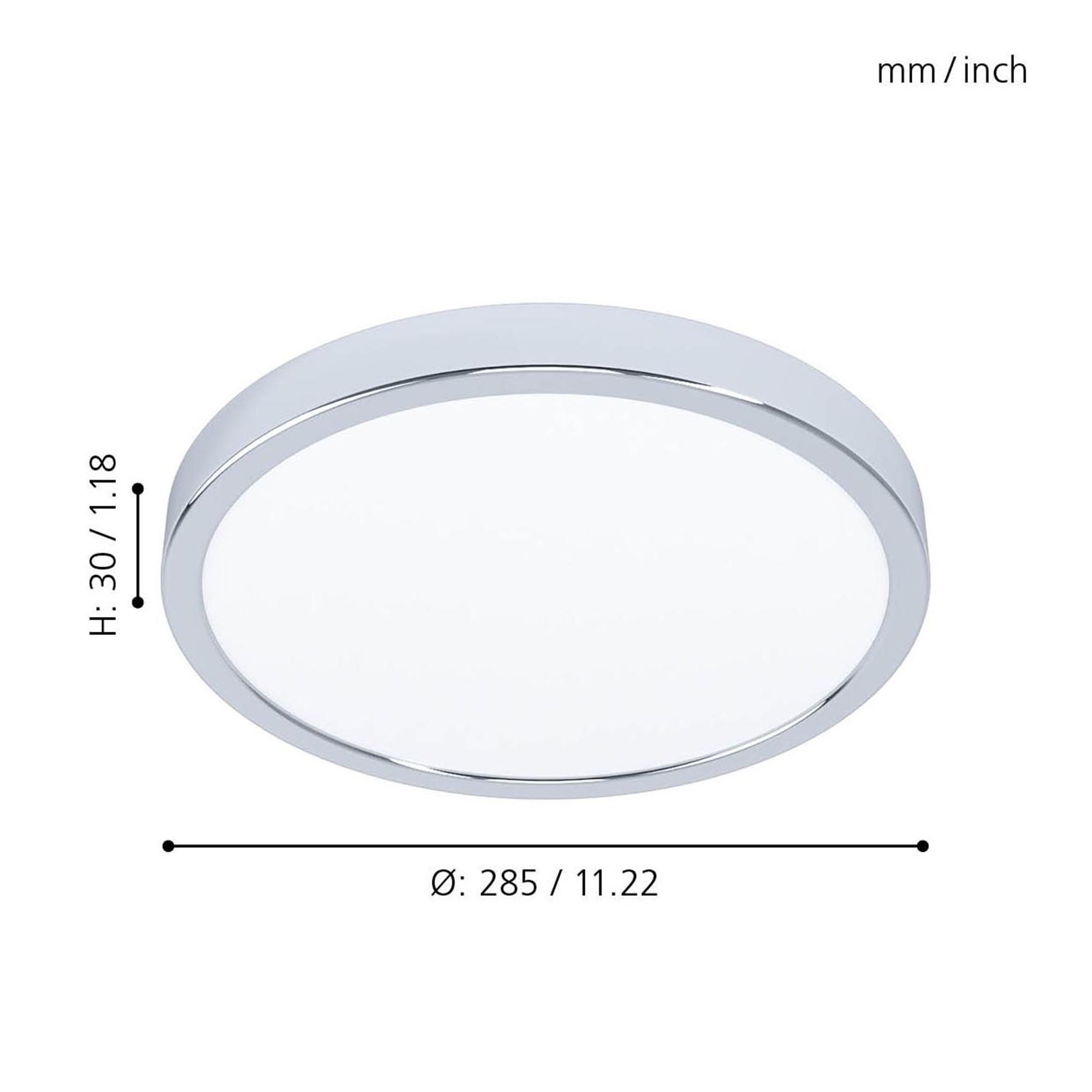 Plafonnier plastique chrome FUEVA 5 LED INT 1X20,5W