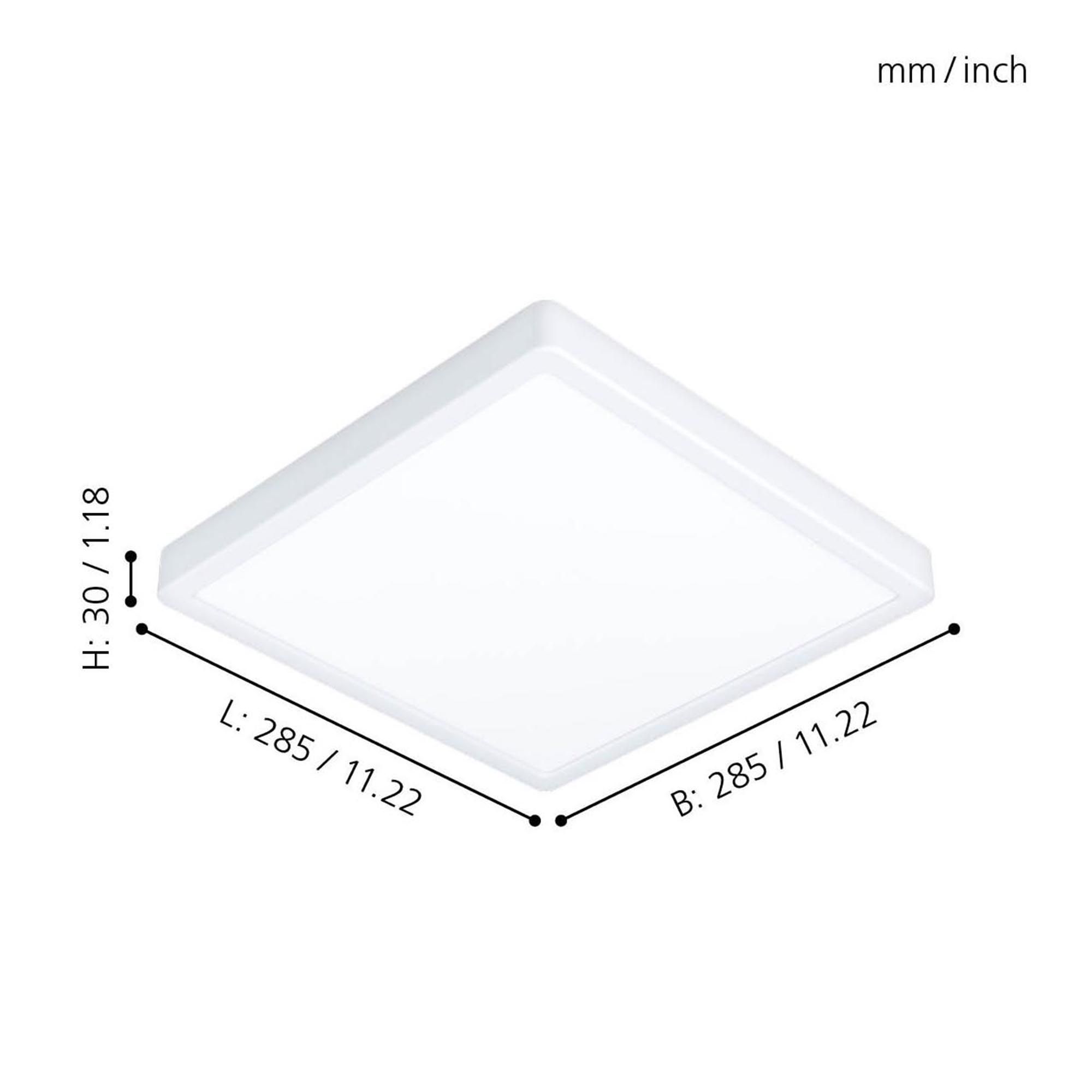 Plafonnier plastique blanc FUEVA 5 LED INT 1X20,5W