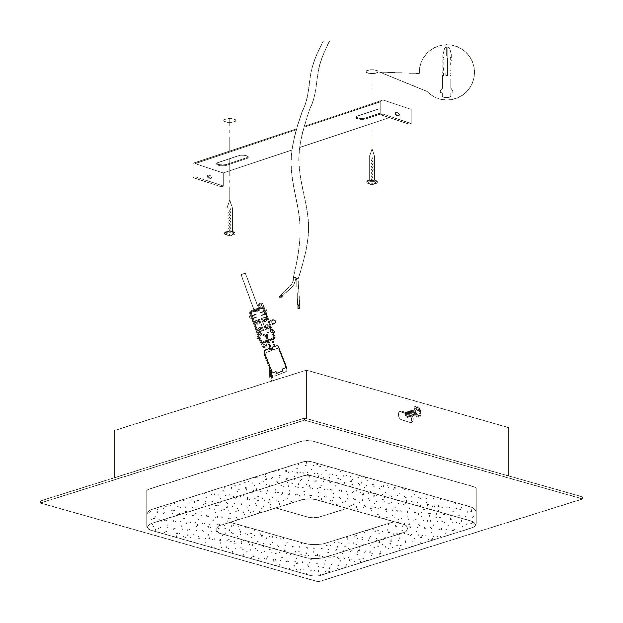 Plafonnier métal noir FRADELO 1 LED INT 1X3,2W