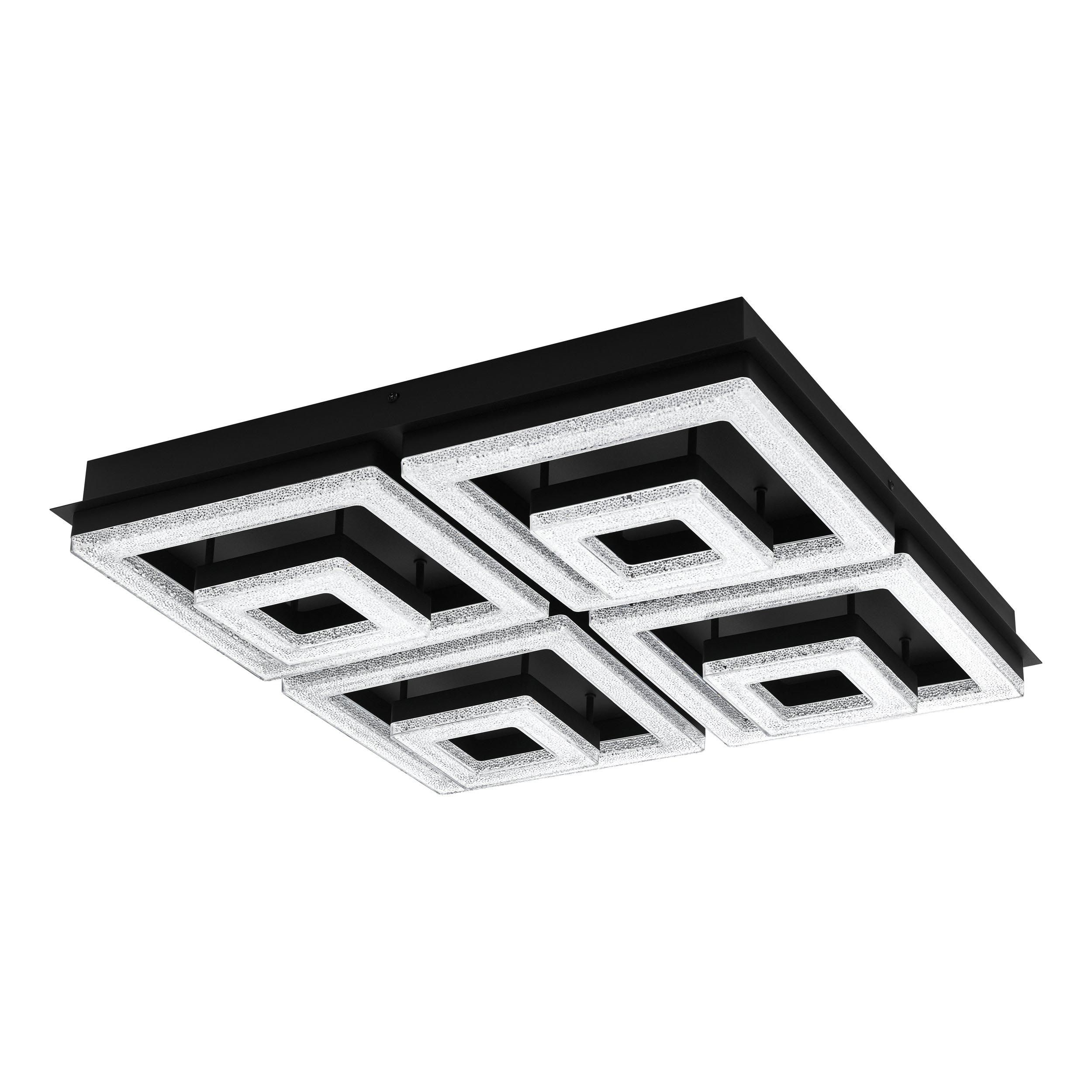 Plafonnier métal noir FRADELO 1 LED INT 3X46,5W