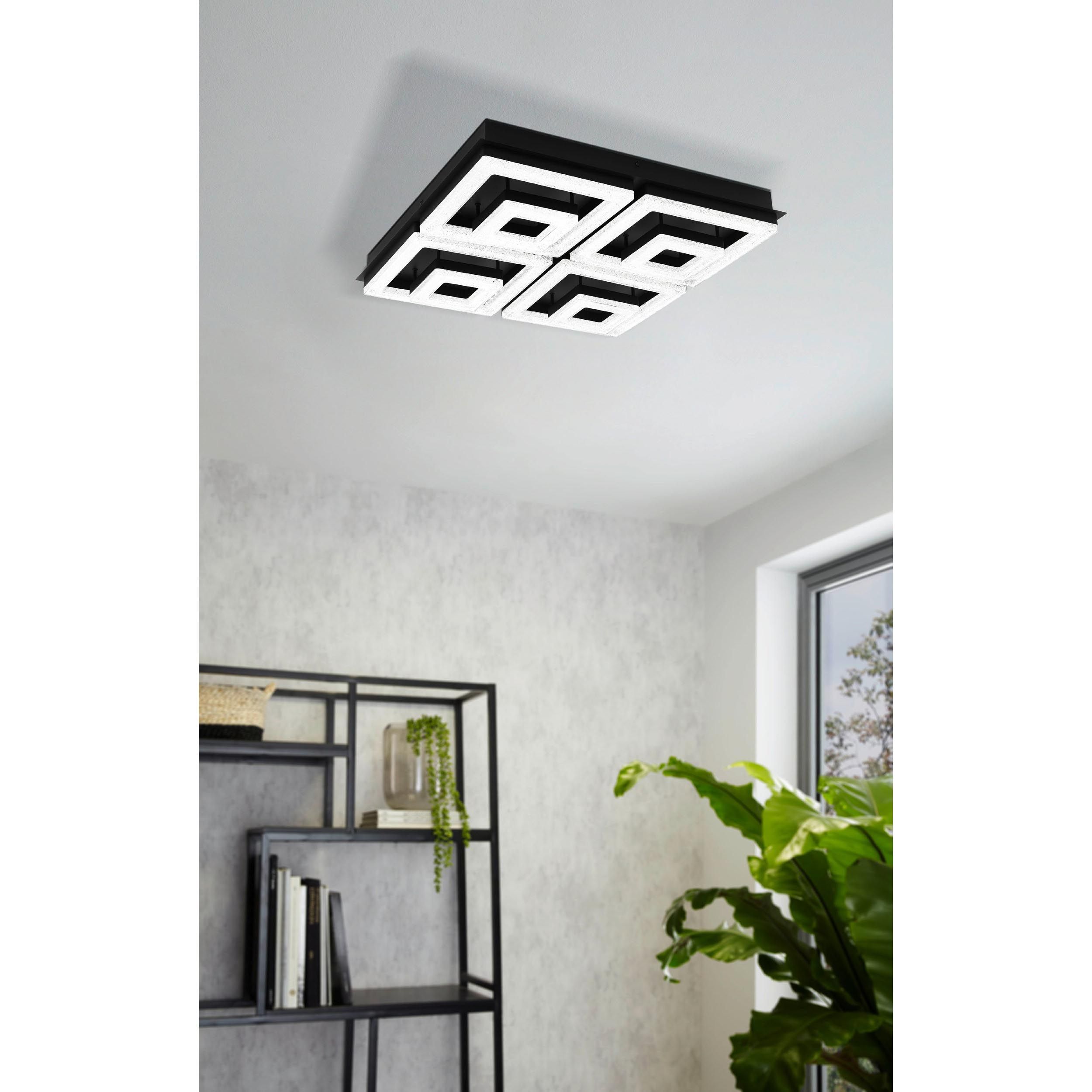 Plafonnier métal noir FRADELO 1 LED INT 3X46,5W