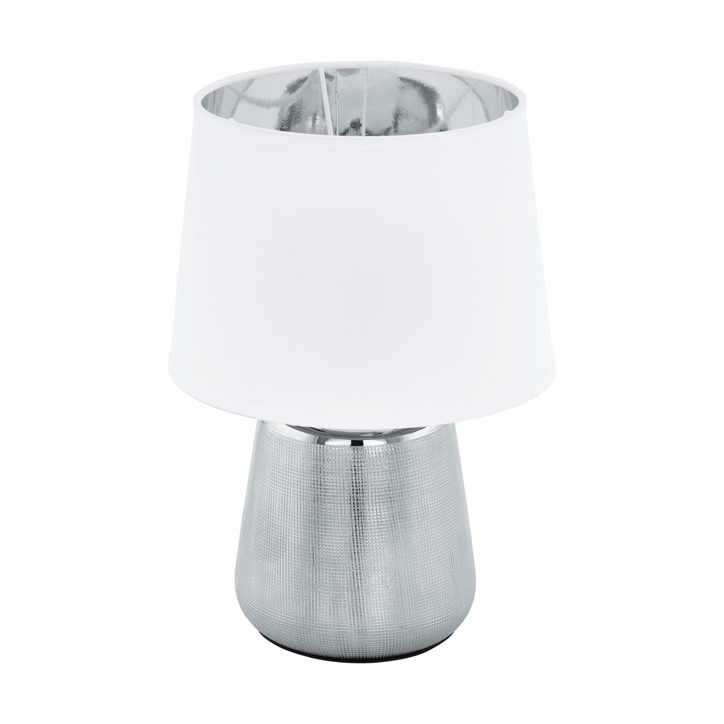 Lampe de table métal argenté MANALBA 1 E14 1X40W