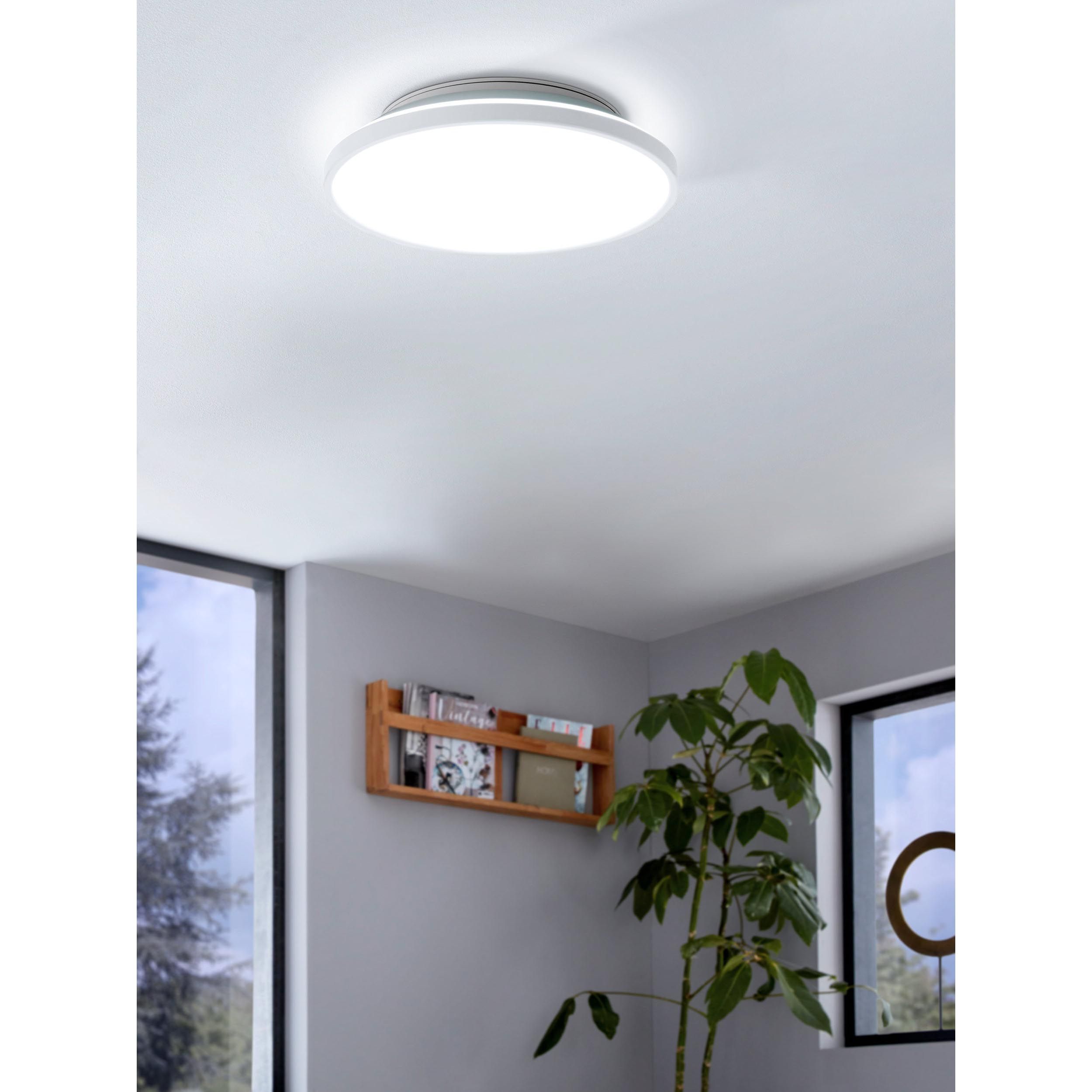 Plafonnier plastique blanc CRESPILLO LED INT 15W