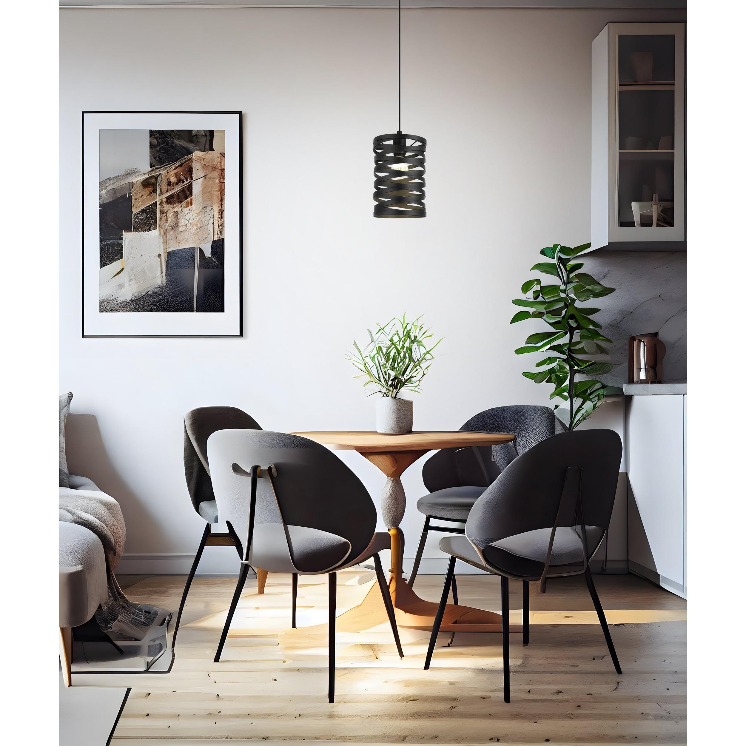 Suspension métal noir CREMELLA E27 1X40W