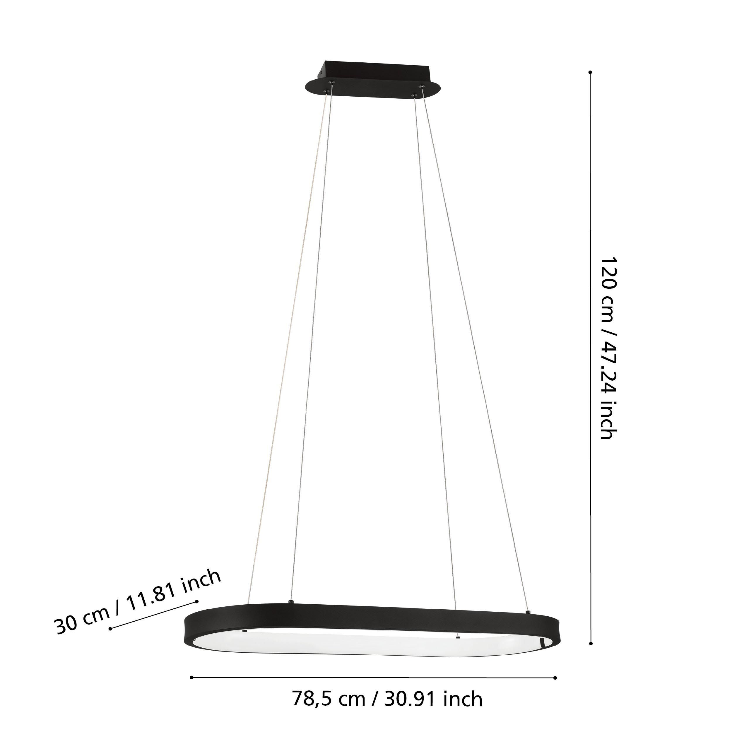 Suspension métal noir CODRIALES LED INT 1X27W