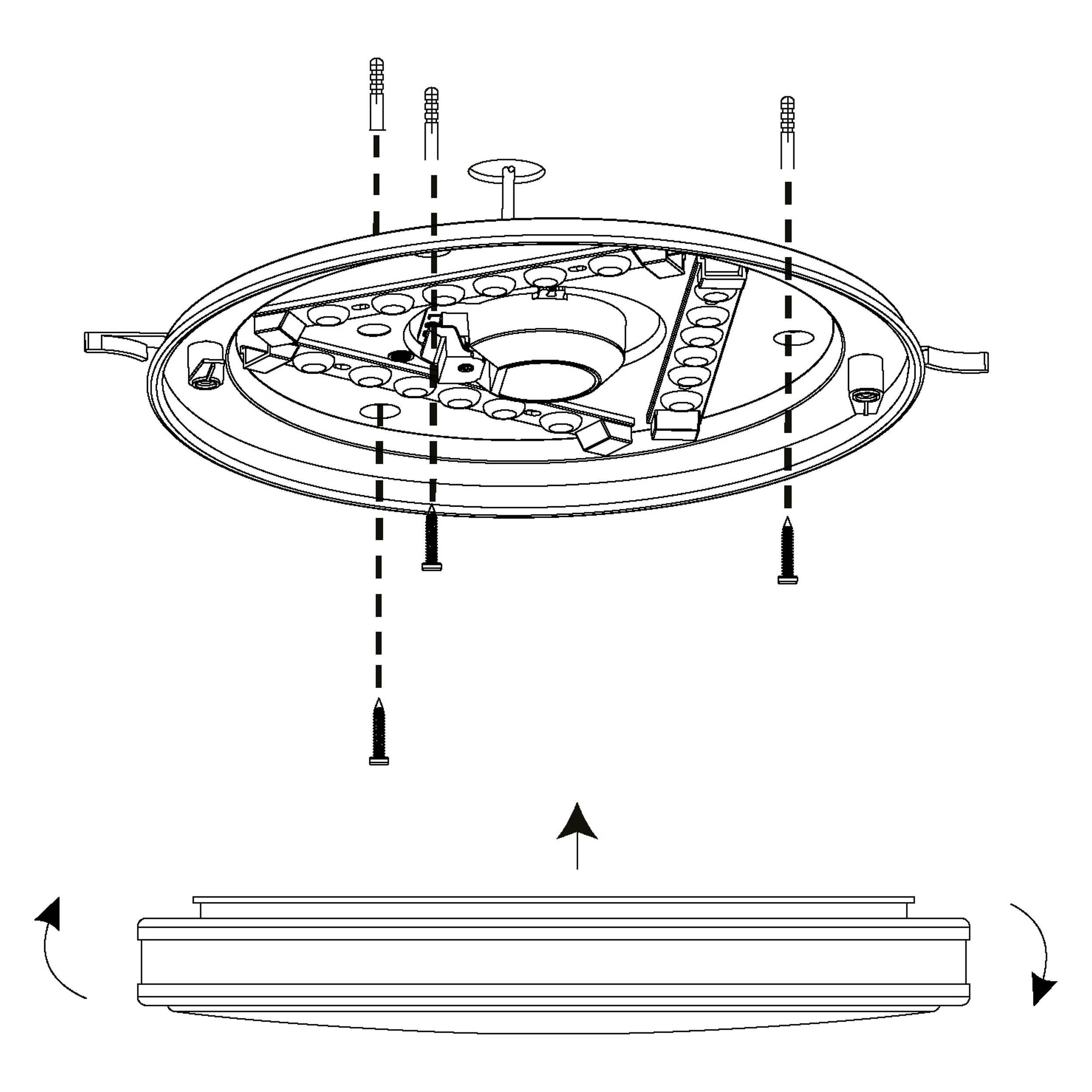 Plafonnier métal noir PESCAITO LED INT 1X10W