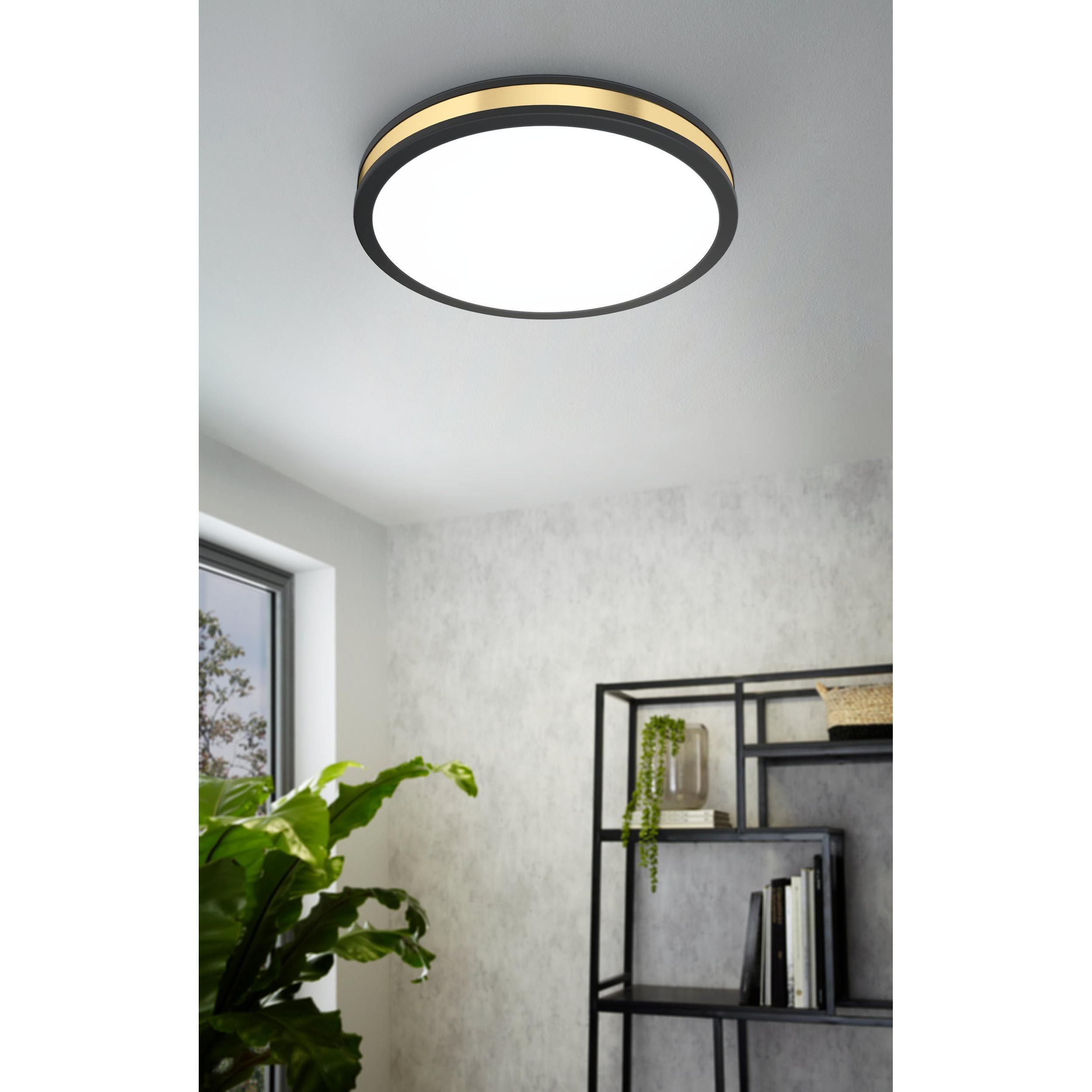 Plafonnier métal noir PESCAITO LED INT 4X19,5W