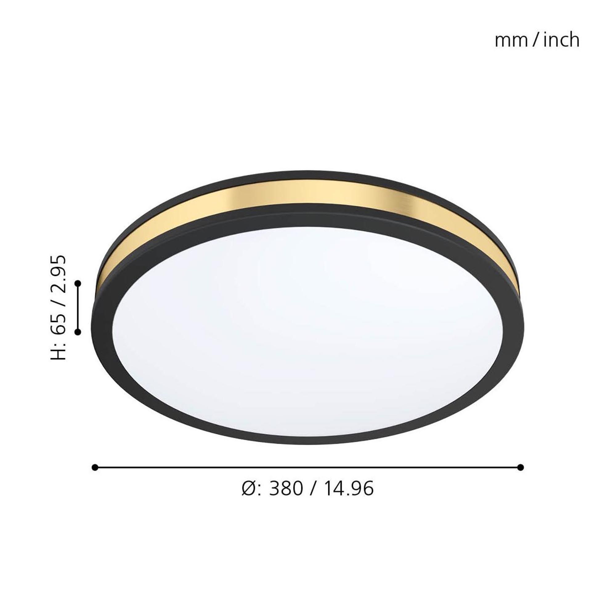 Plafonnier métal noir PESCAITO LED INT 4X19,5W