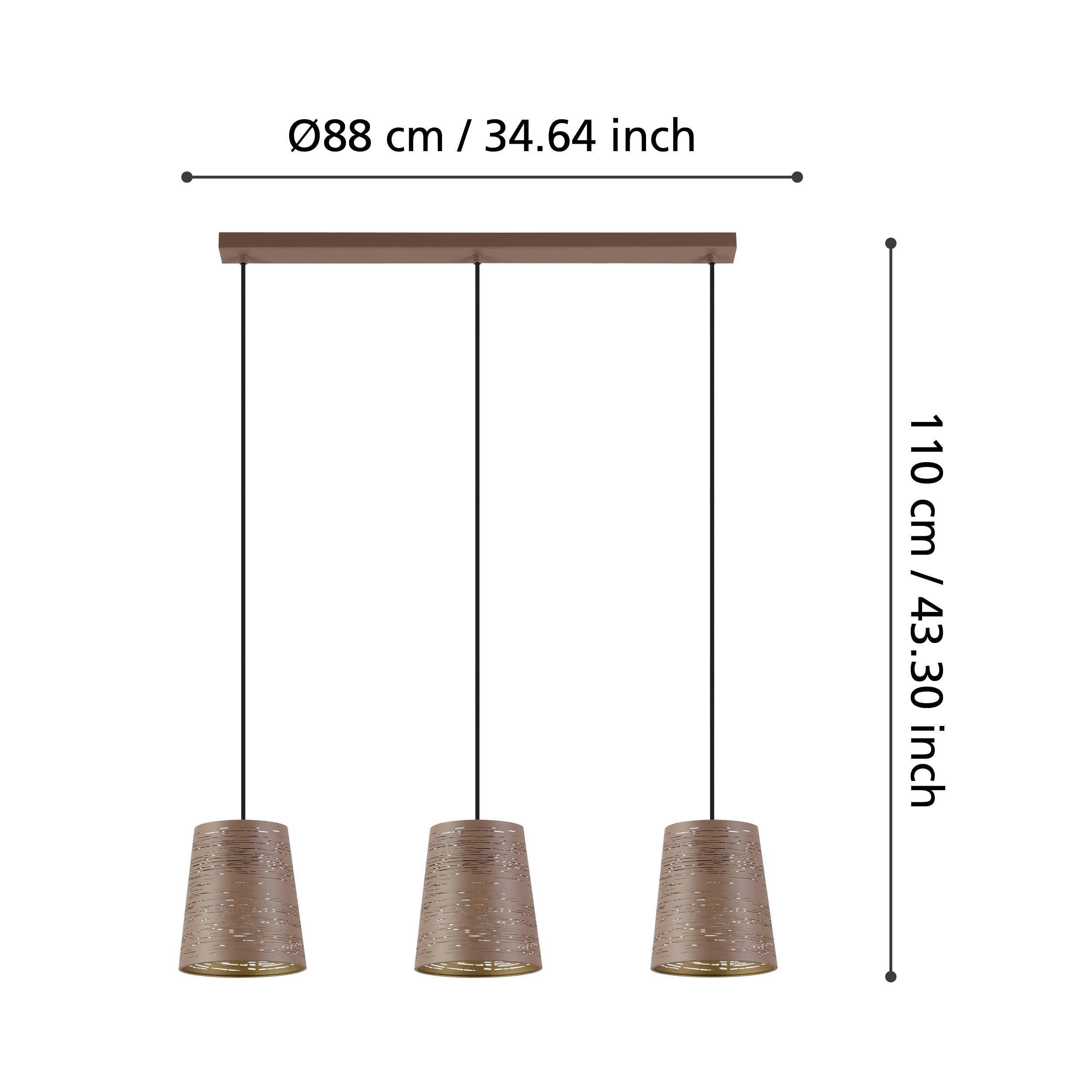 Suspension métal marron SEGEZIA E27 3X40W