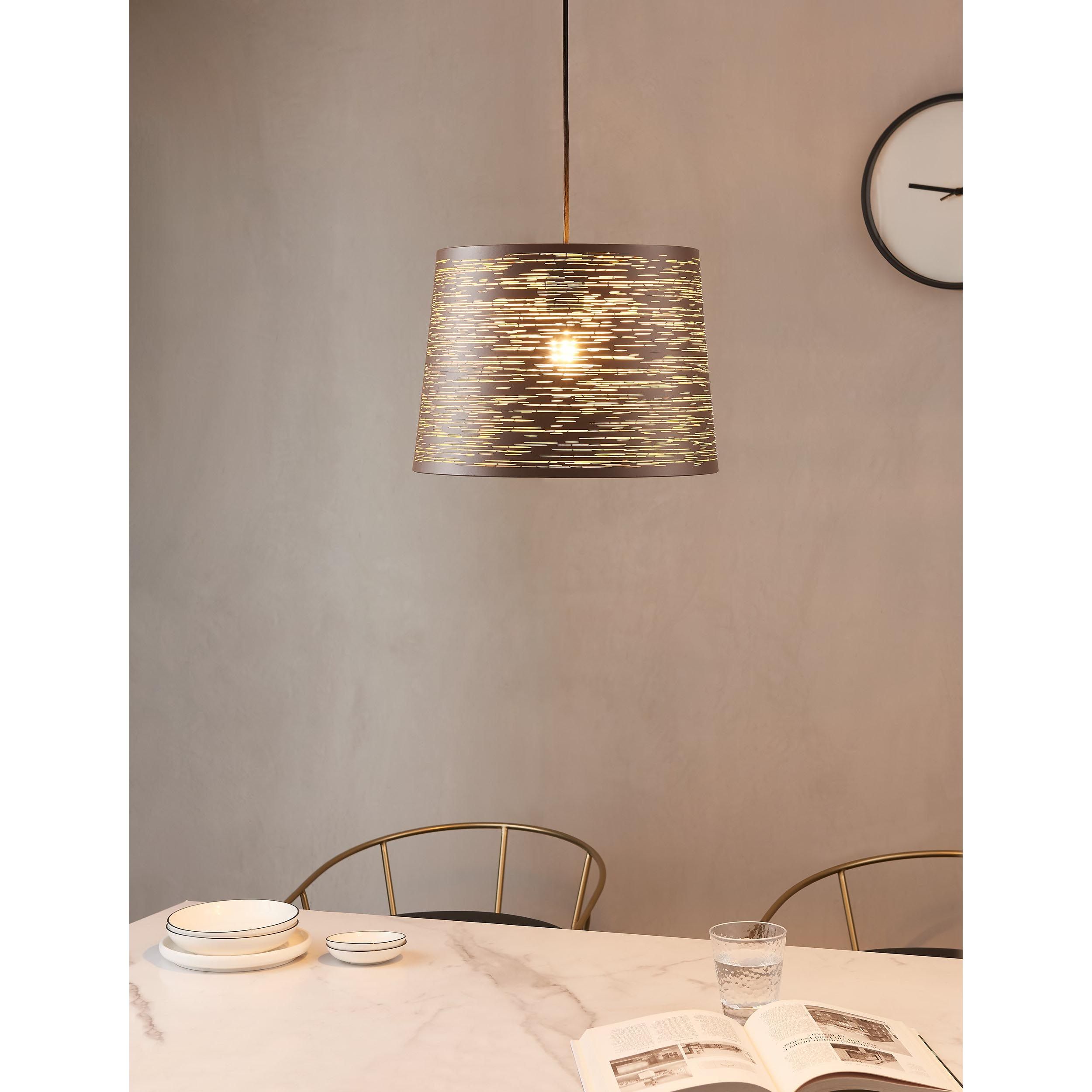 Suspension métal marron SEGEZIA E27 1X40W