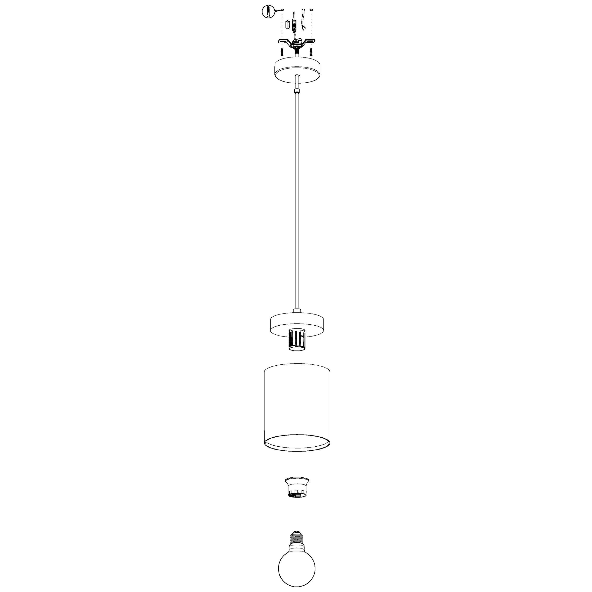 Suspension tissu cafe ALBARIZA E27 1X40W