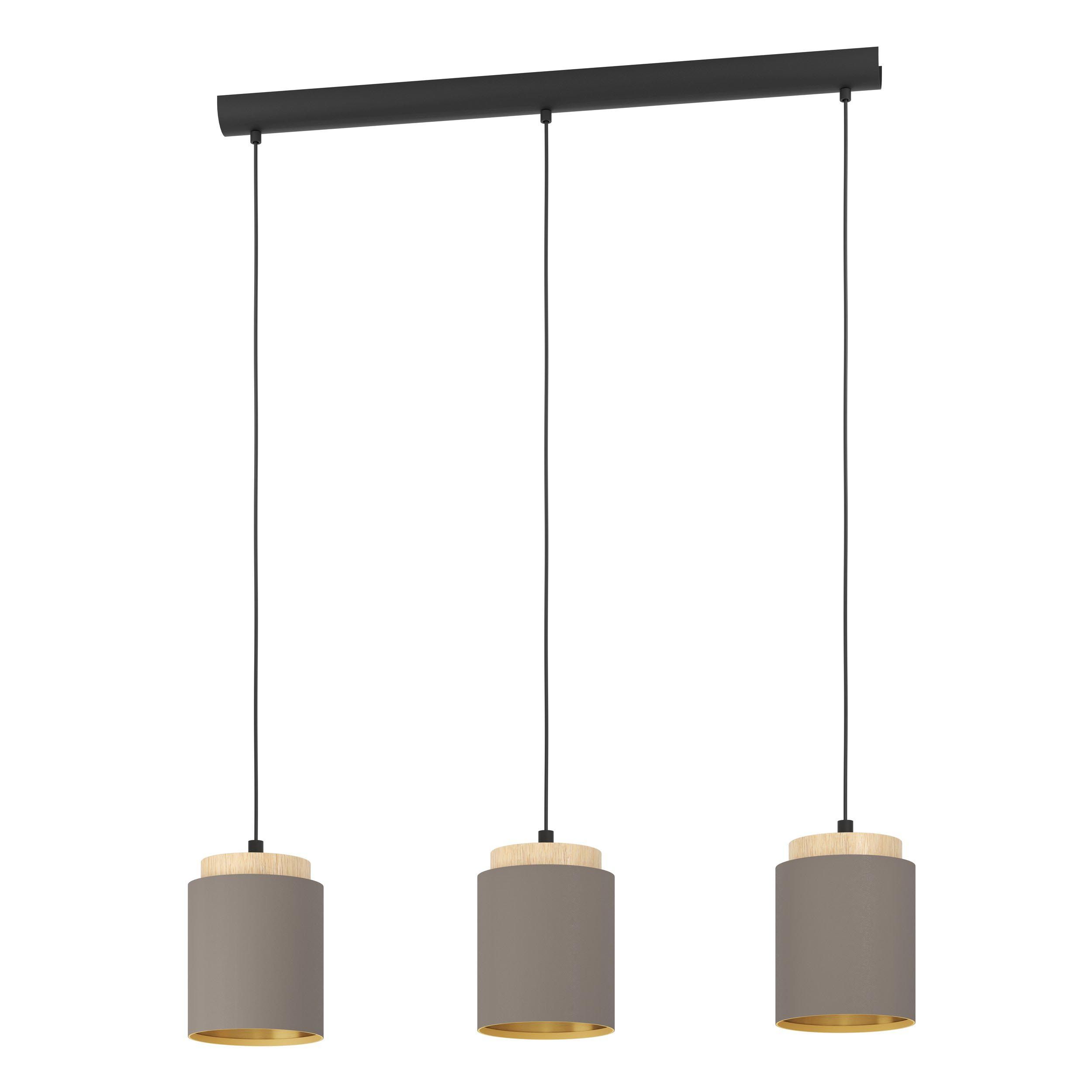 Suspension tissu cafe ALBARIZA E27 3X40W