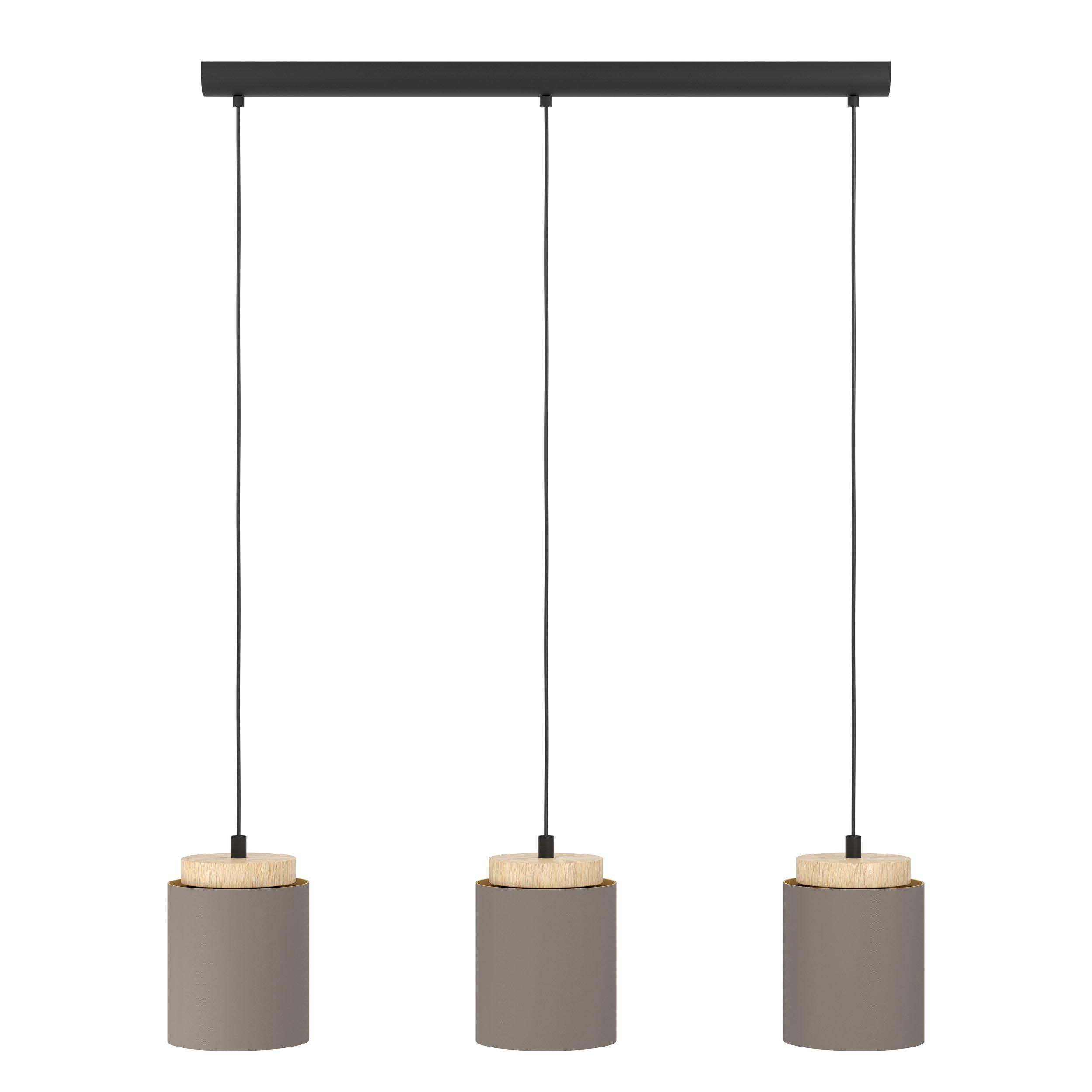 Suspension tissu cafe ALBARIZA E27 3X40W